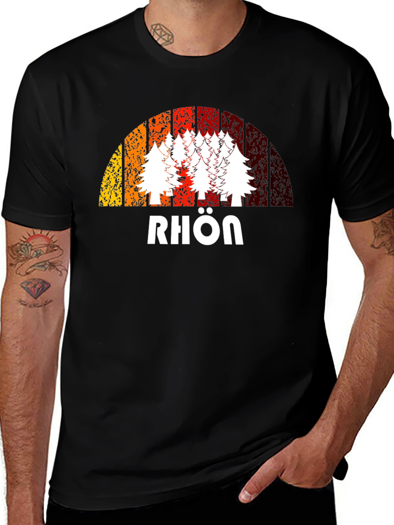 Variant 10 of Rhön Forest T-Shirt - Vintage Style Tree Graphic Tee