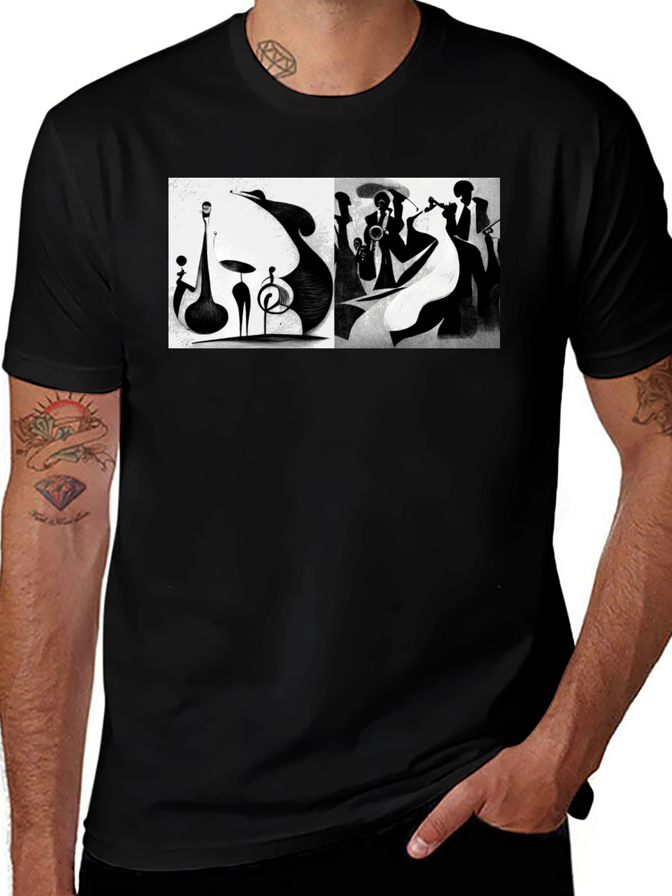 Variant 22 of Abstract Jazz Band T-Shirt
