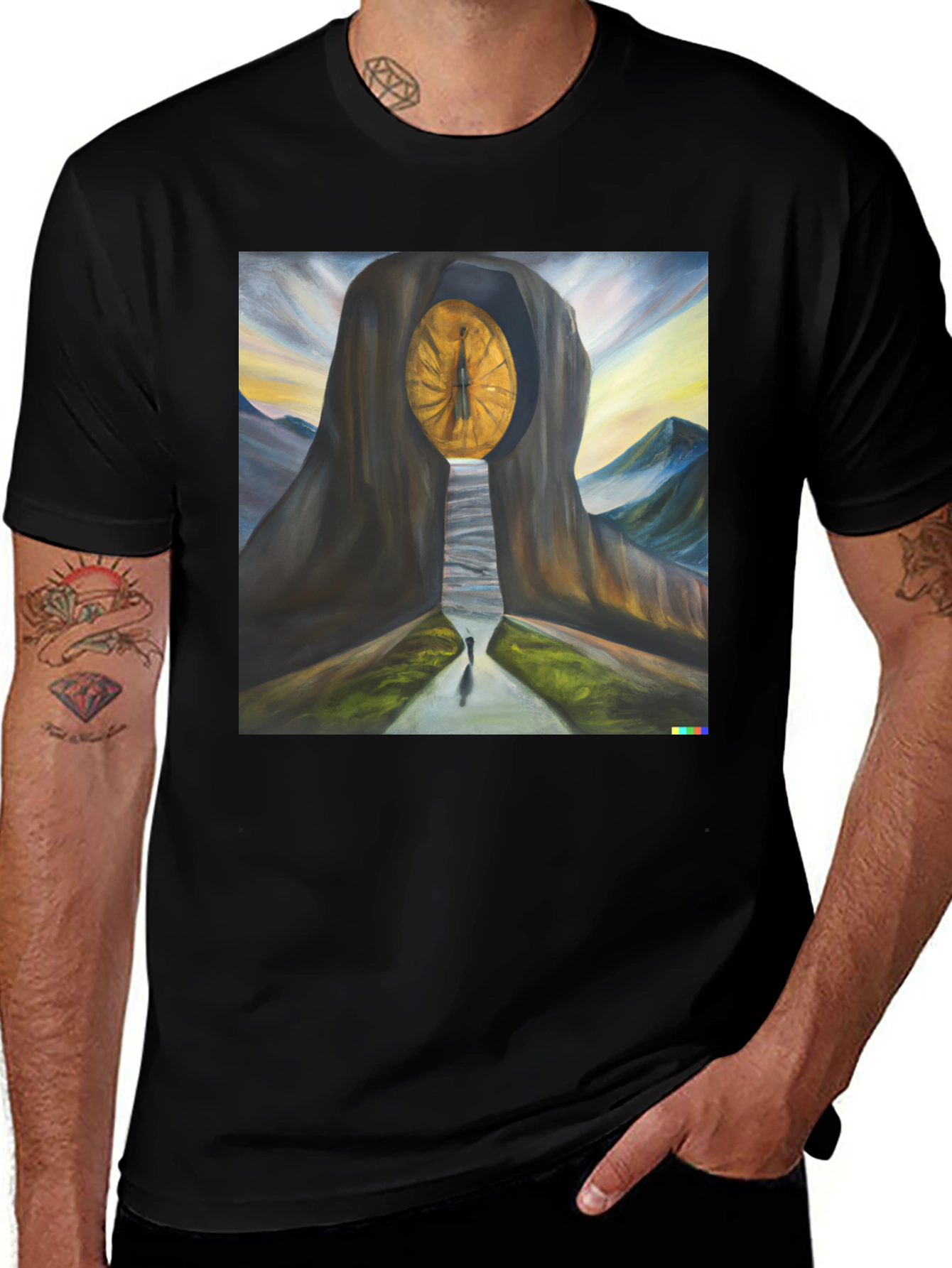Variant 21 of Eye of Time T-Shirt - Unique Artistic Design