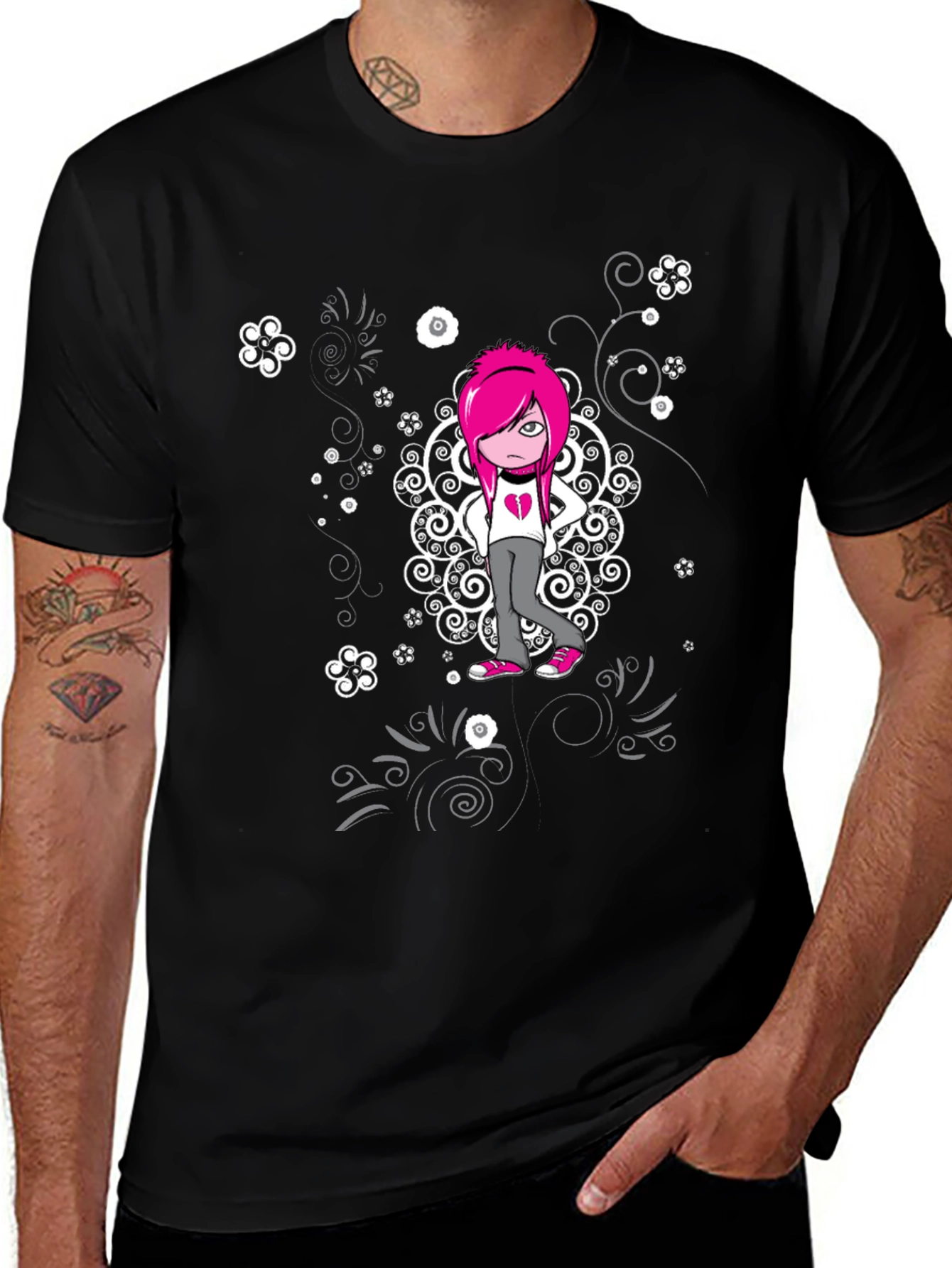 Variant 16 of Emo Girl Graphic T-Shirt