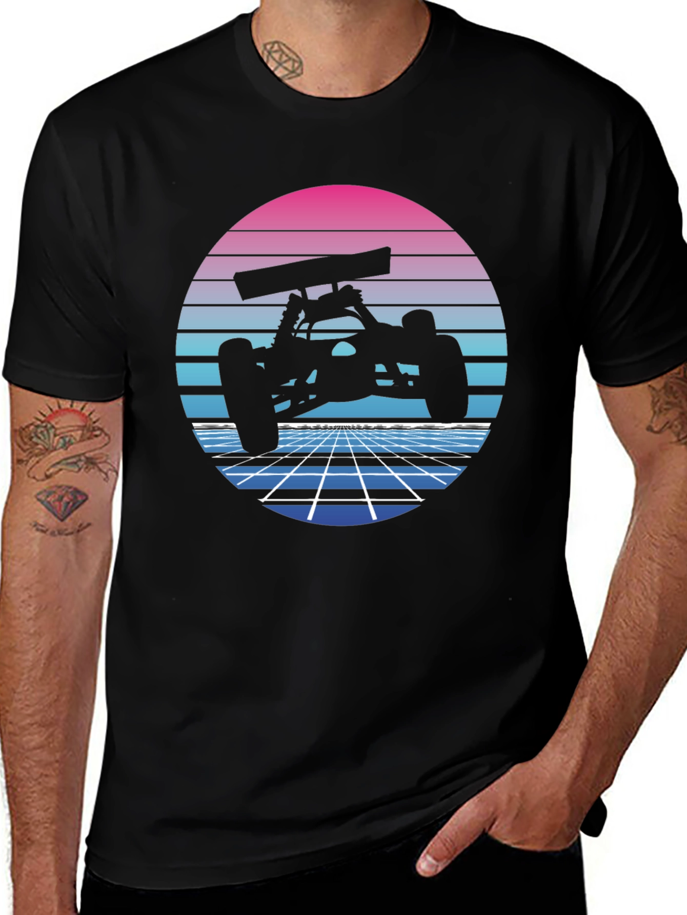 Variant 18 of Retro RC Car Black T-Shirt