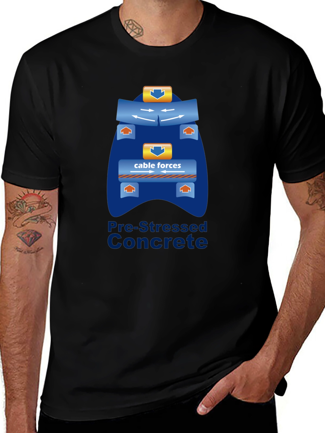 Pre-Stressed Concrete Graphic Tee - Civil Engineer