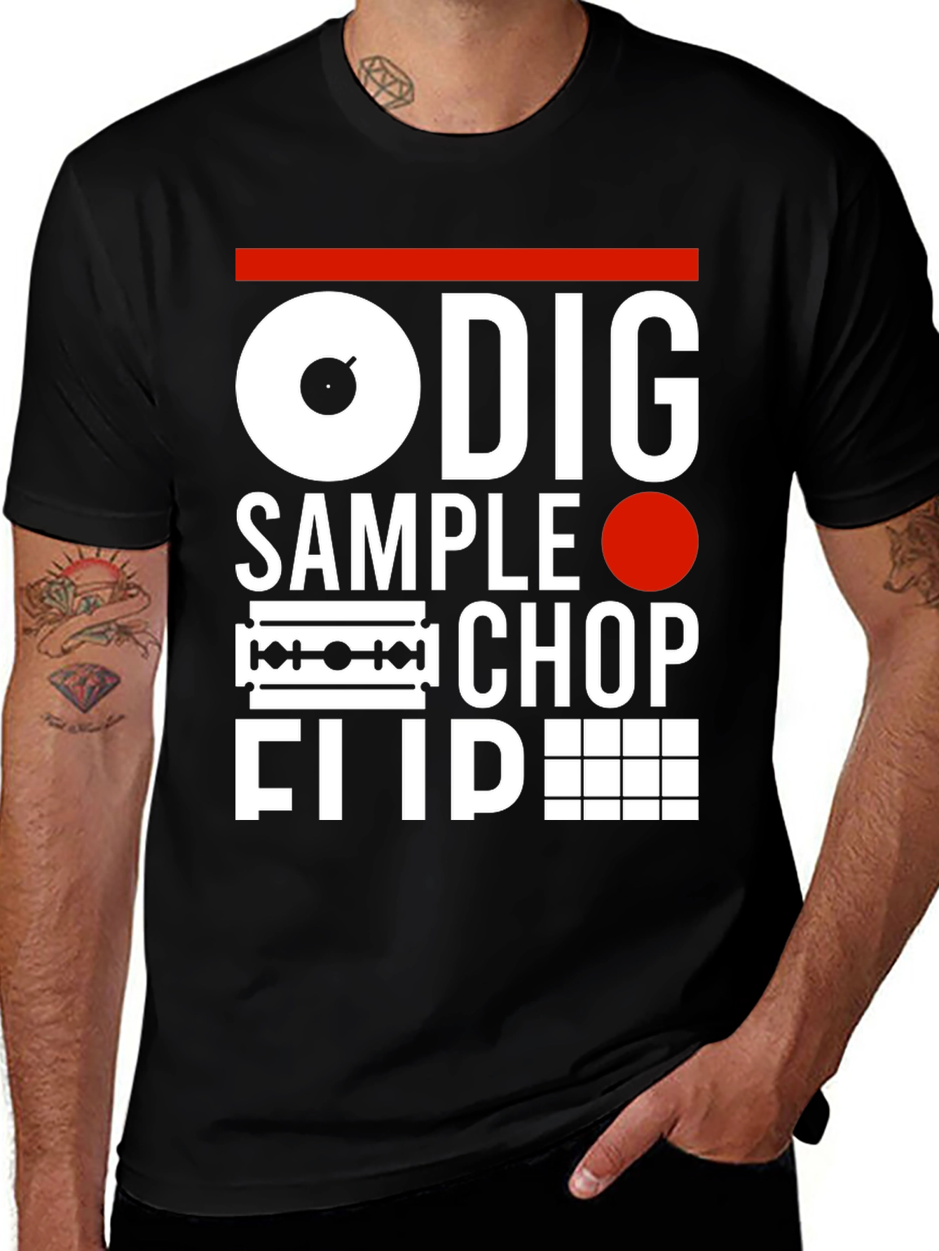 Dig Sample Chop Flip Music Production T-Shirt