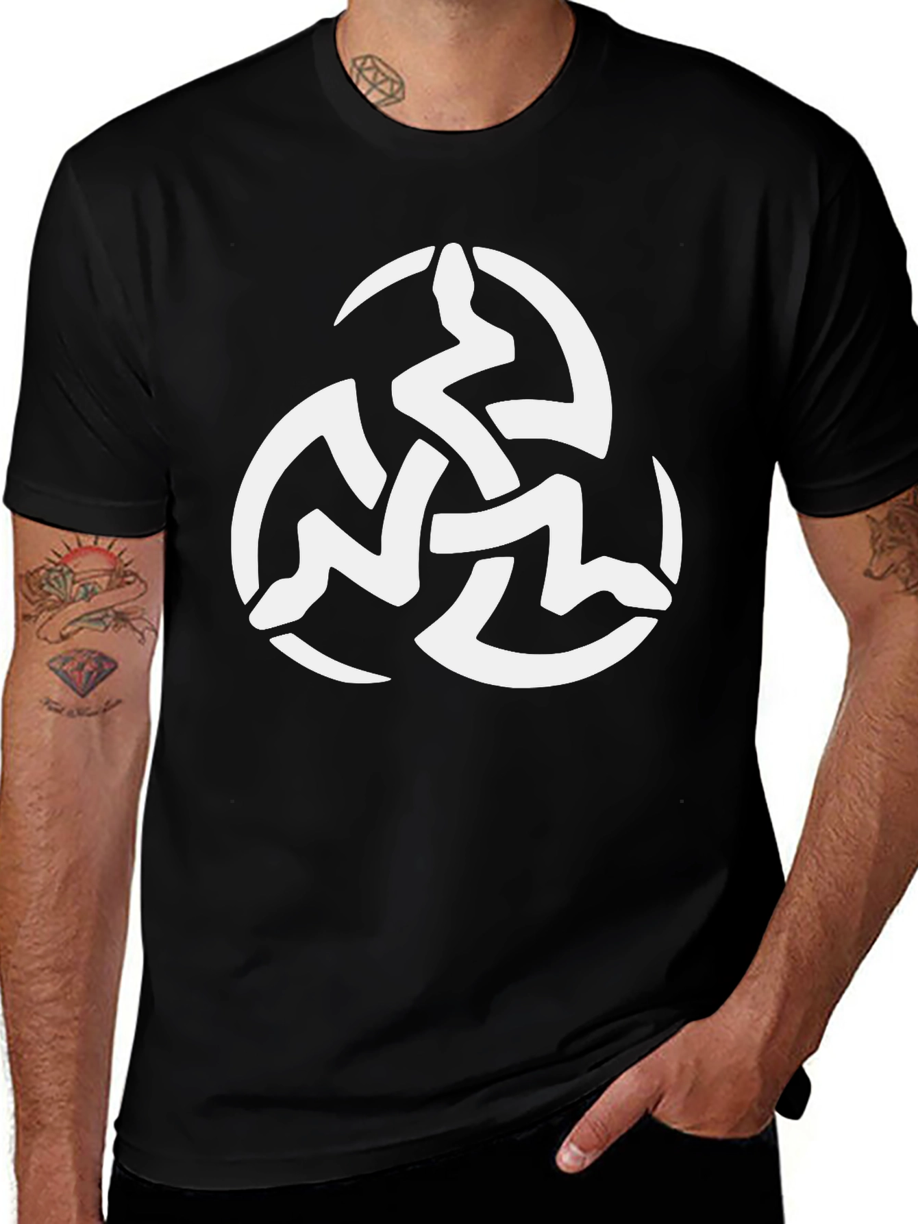 Variant 2 of Celtic Knot T-Shirt - Black