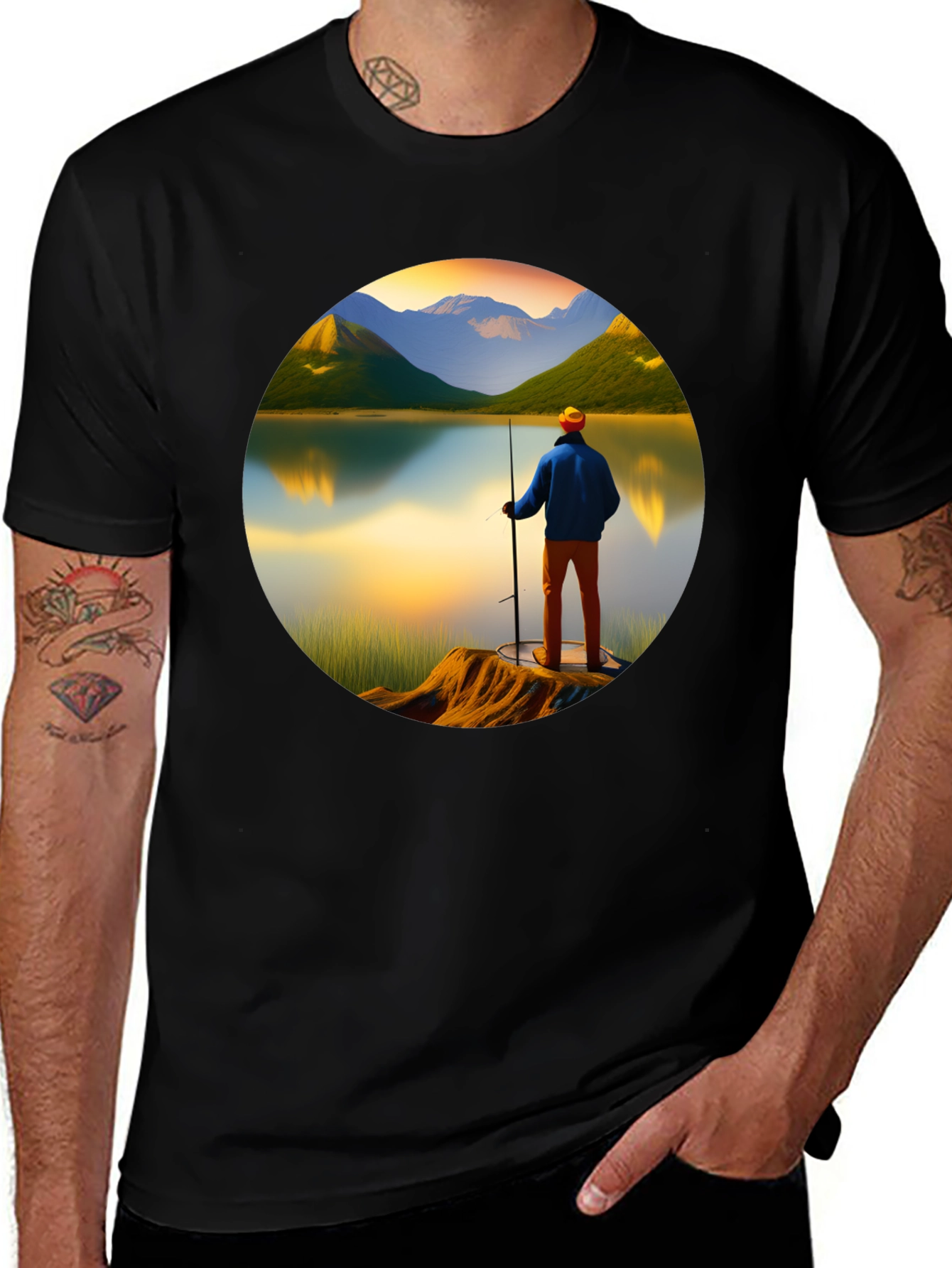 Variant 17 of Scenic Fisherman Graphic Tee