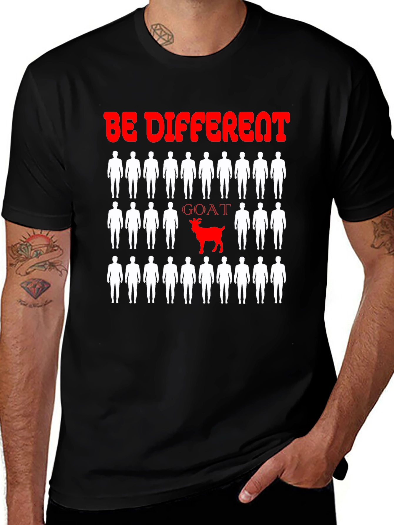 Variant 18 of Be Different Goat Graphic T-Shirt