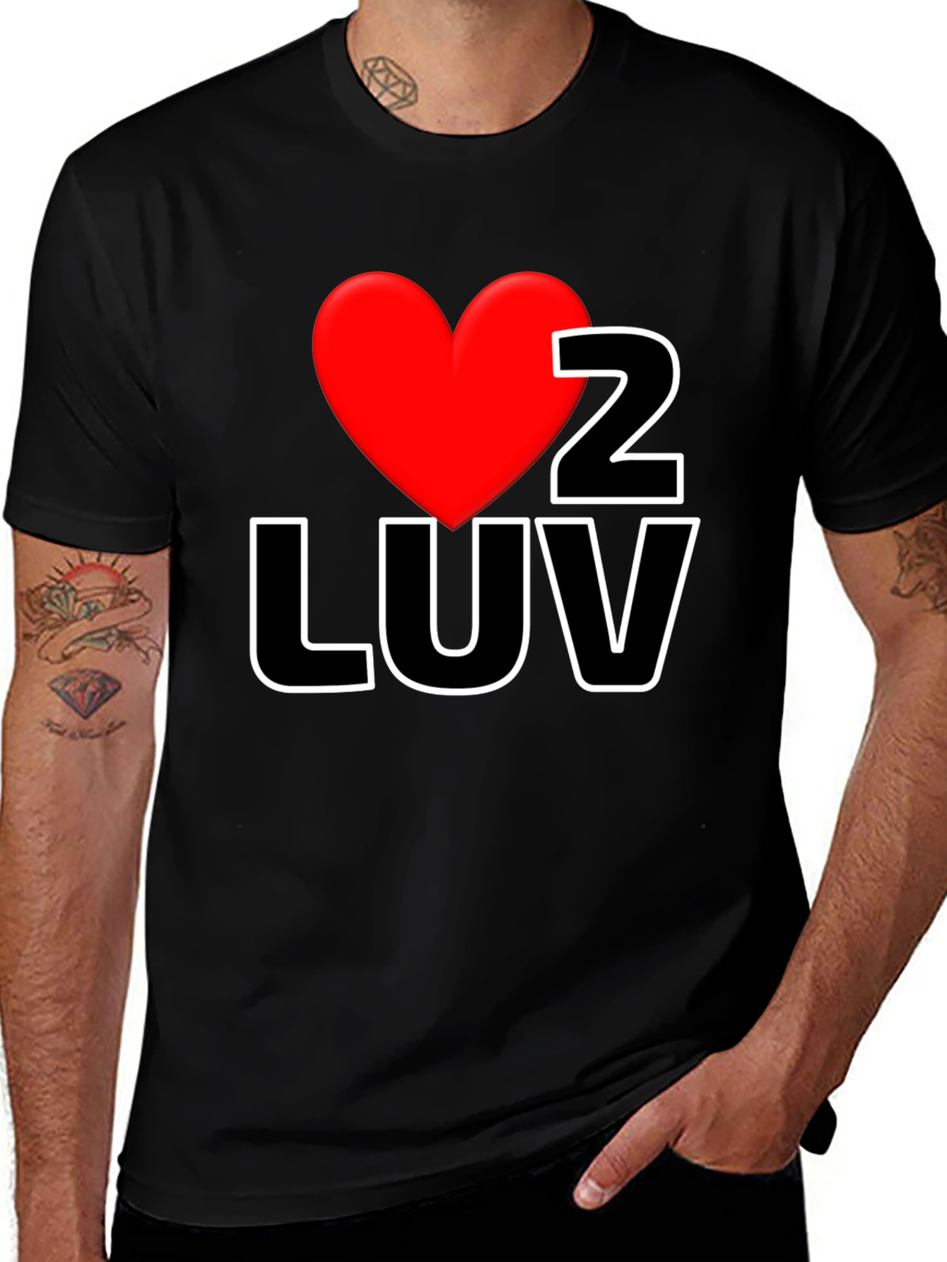 Variant 15 of I Heart 2 LUV Graphic Tee
