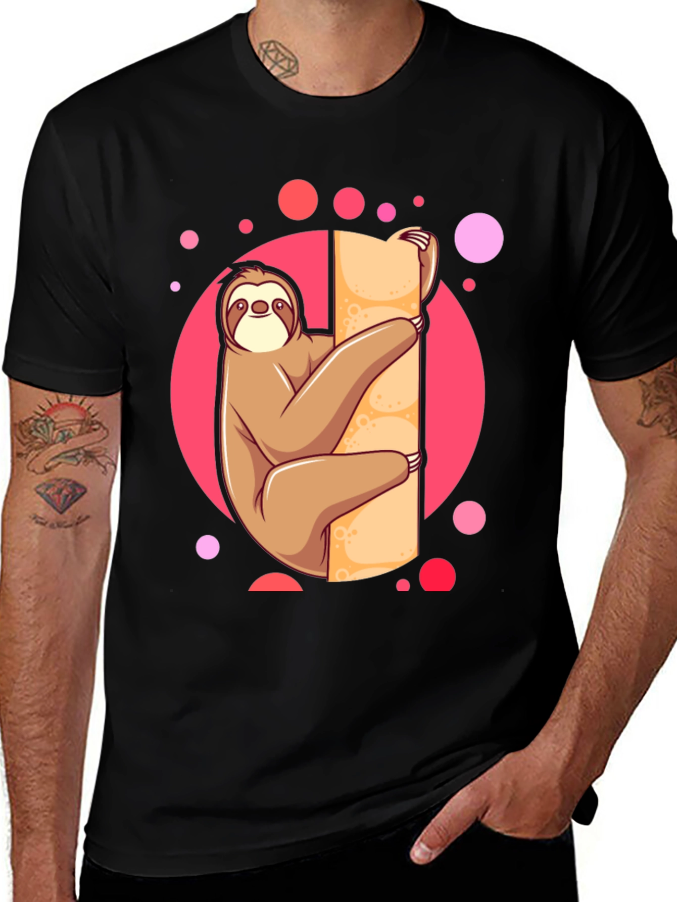 Variant 3 of Sloth Lover Tee: Cute Cartoon Design