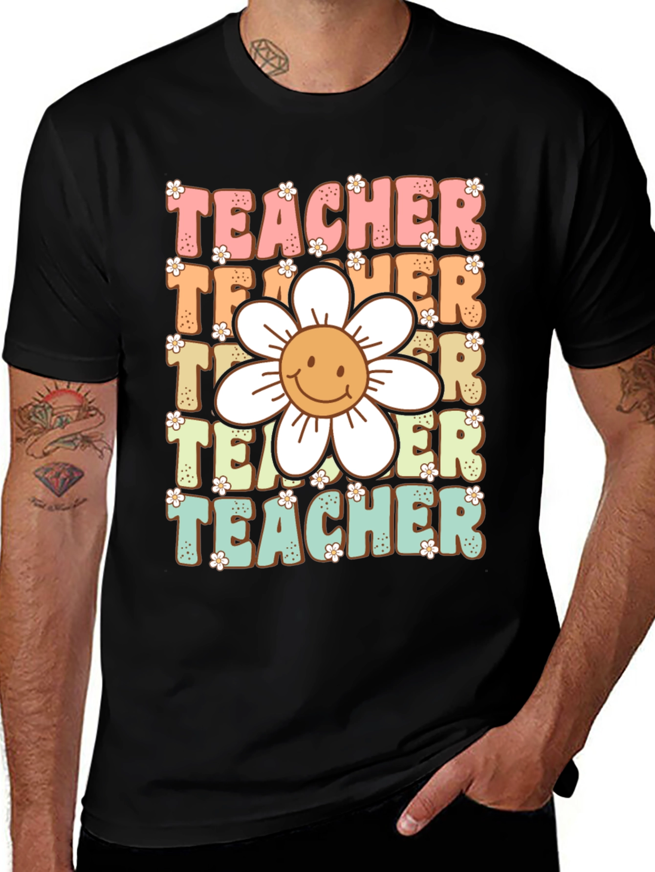 Variant 8 of Retro Teacher Graphic T-Shirt