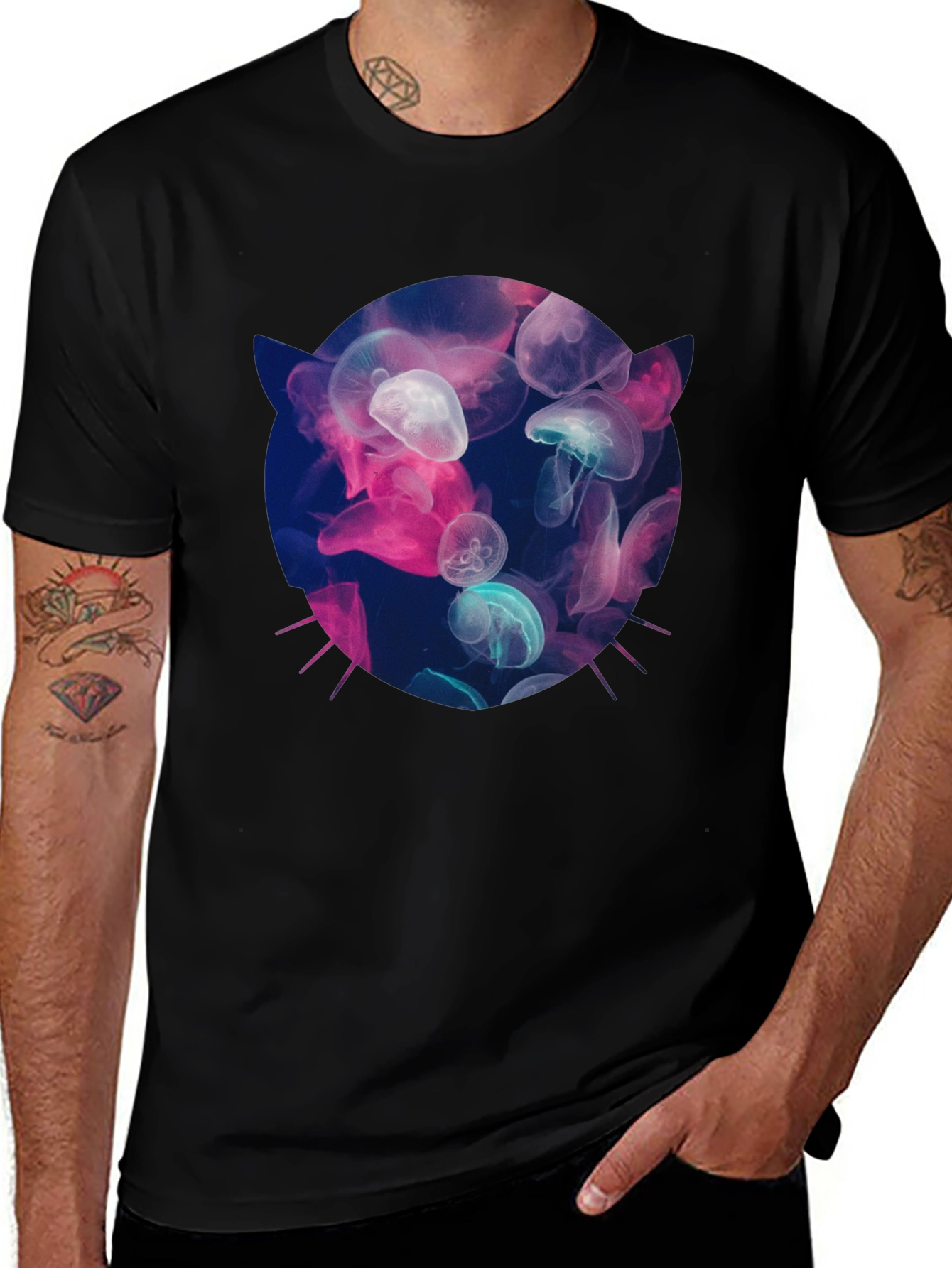 Variant 12 of Jellyfish Cat T-Shirt - Unique Graphic Tee
