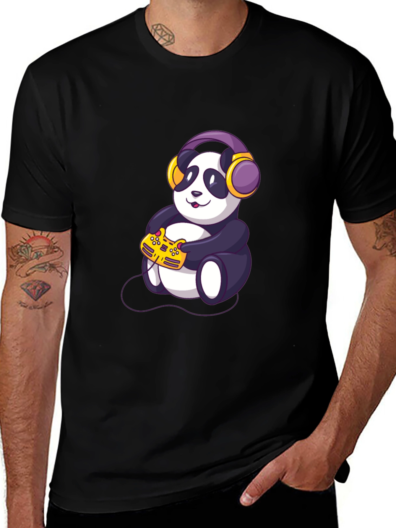 Variant 8 of Gamer Panda Graphic T-Shirt