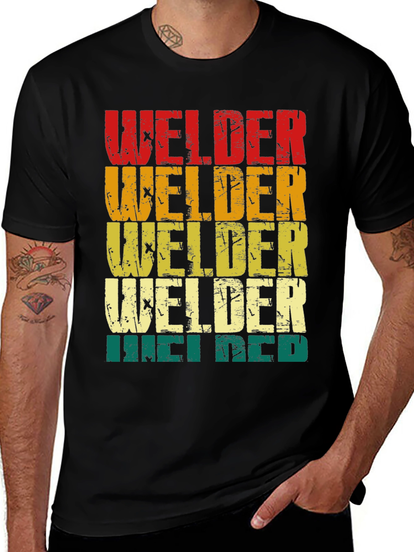 Variant 28 of Vintage Welder T-Shirt Retro Style Graphic Tee