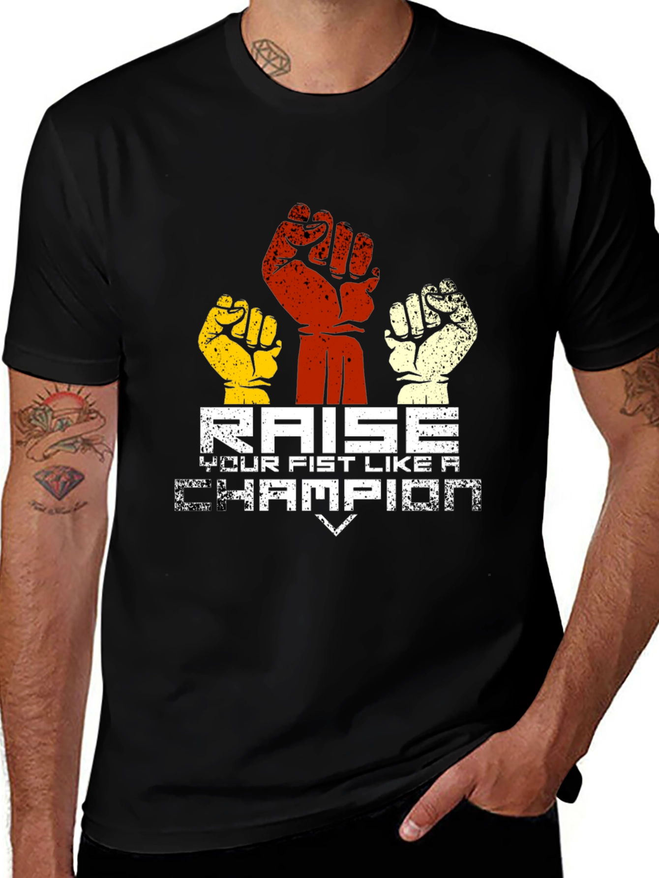 Variant 18 of Raise Your Fist Like A Champion Graphic T-Shirt