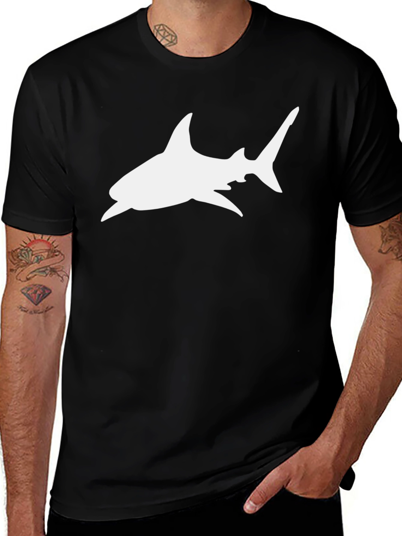 Variant 29 of Black Shark Graphic Tee - Men's Casual T-Shirt