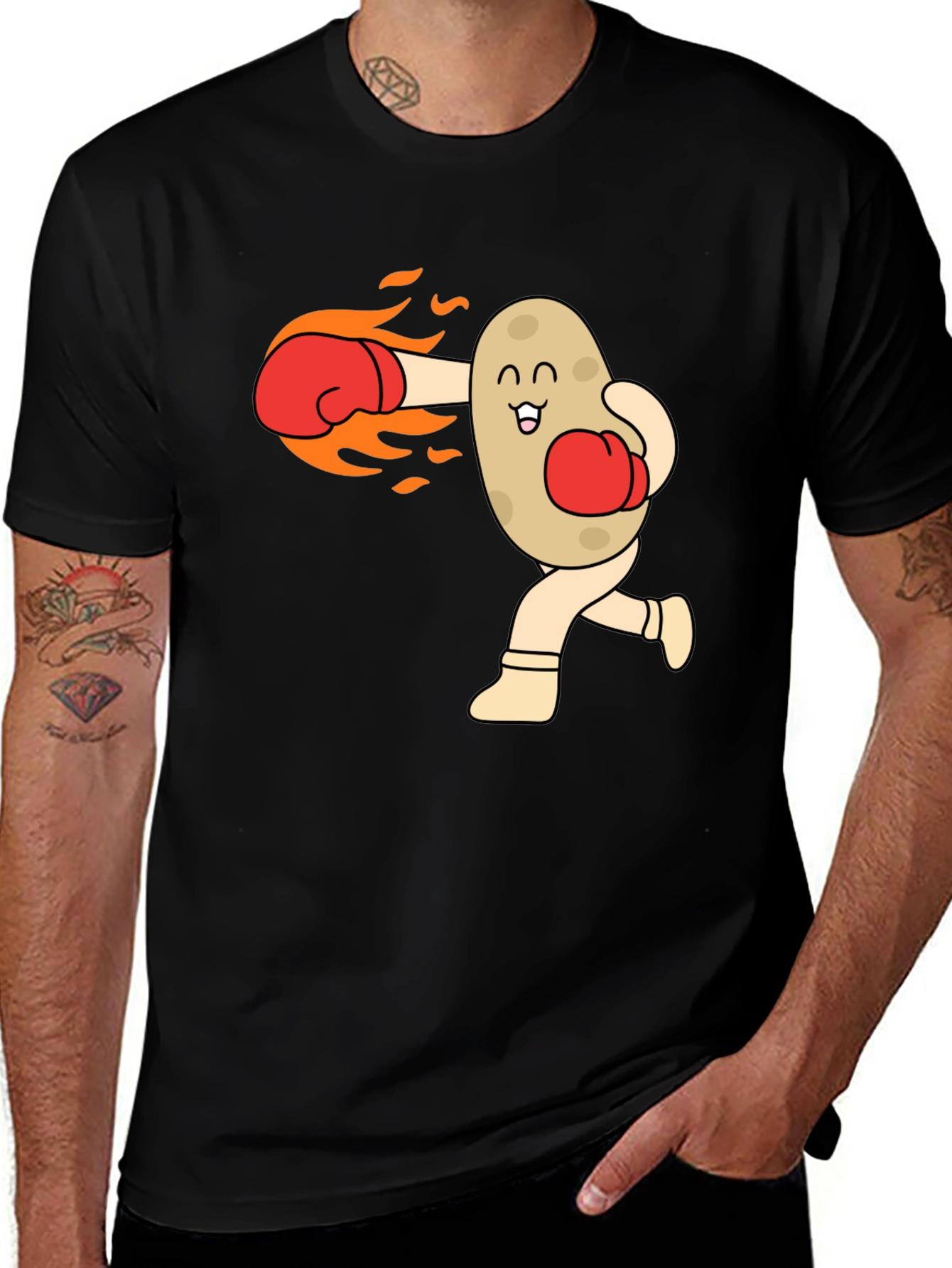 Variant 19 of Funny Potato Boxer Graphic Tee