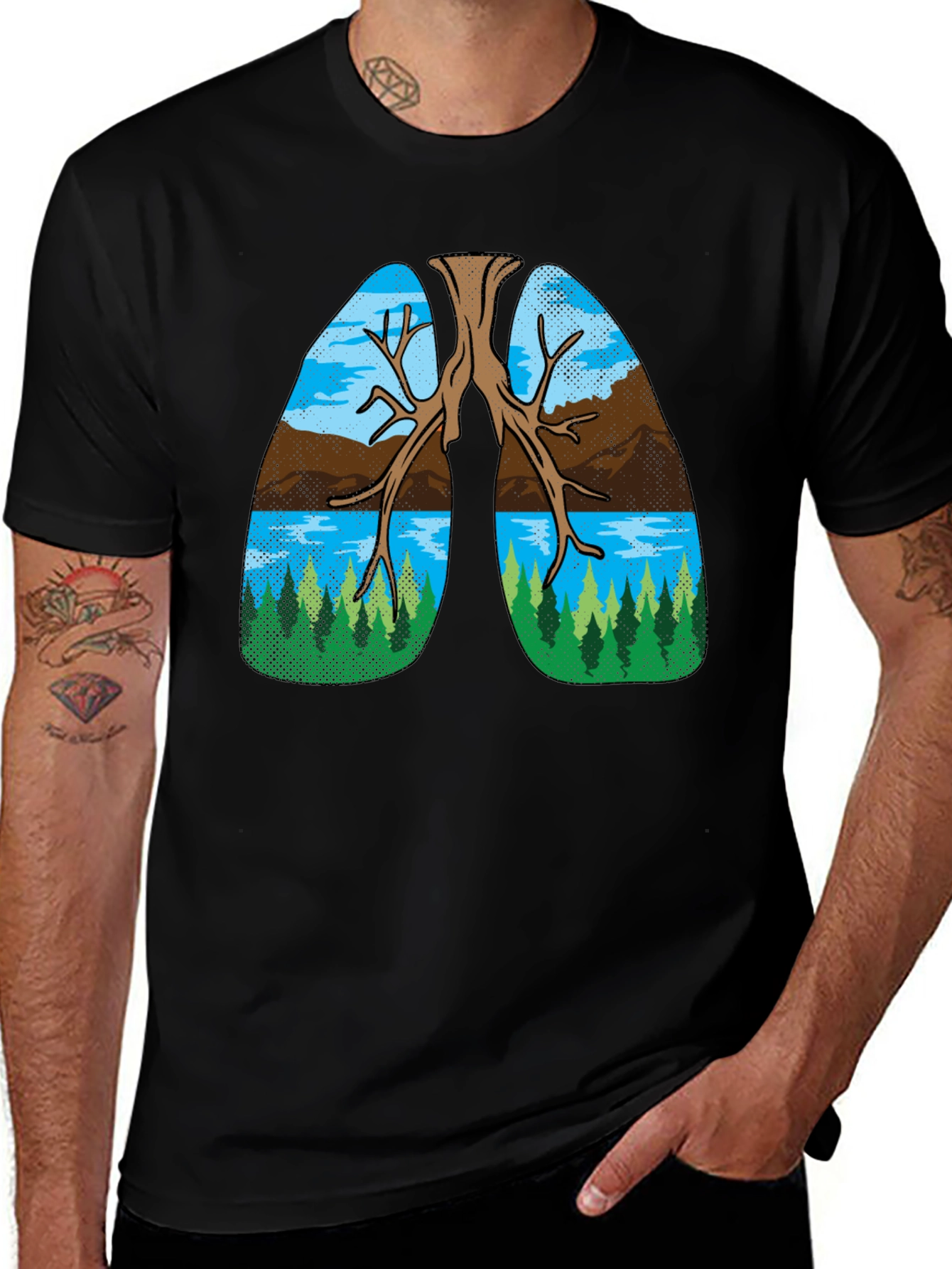 Variant 8 of Nature Lungs Graphic Tee - Breathe Easy