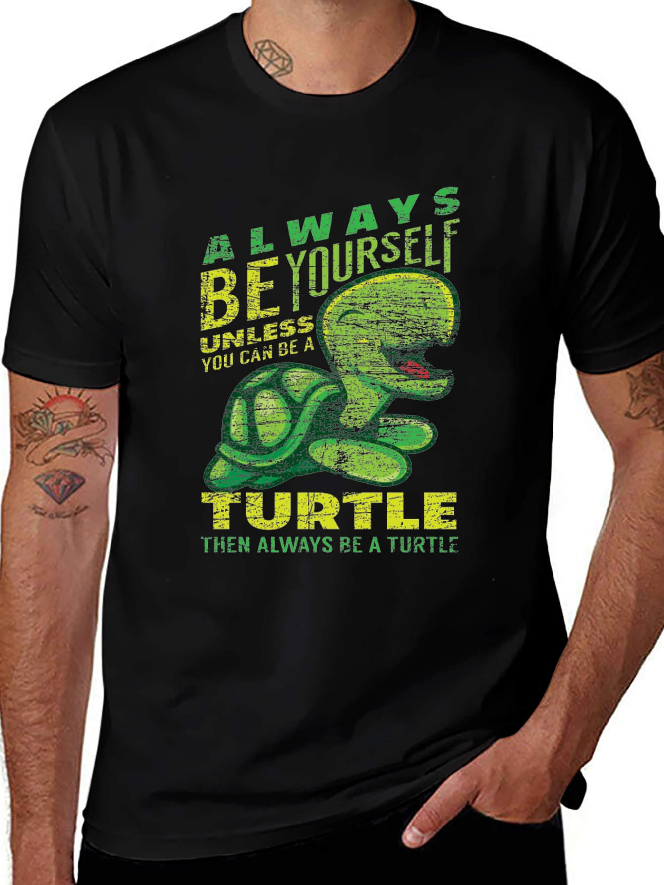 Variant 4 of Always Be Yourself Turtle T-Shirt Funny Animal Graphic Tee