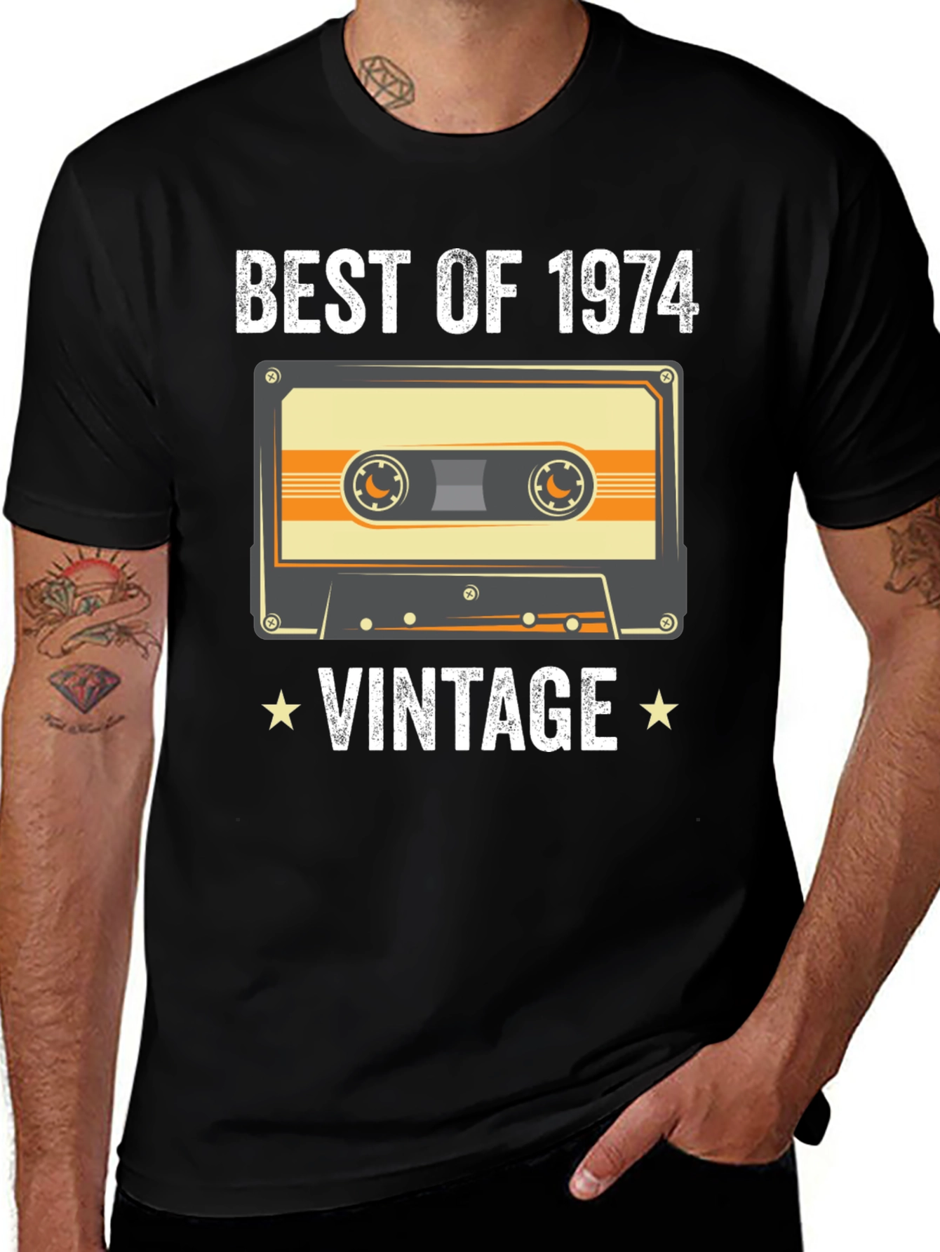 Variant 9 of Best of 1974 Vintage Cassette Graphic Tee