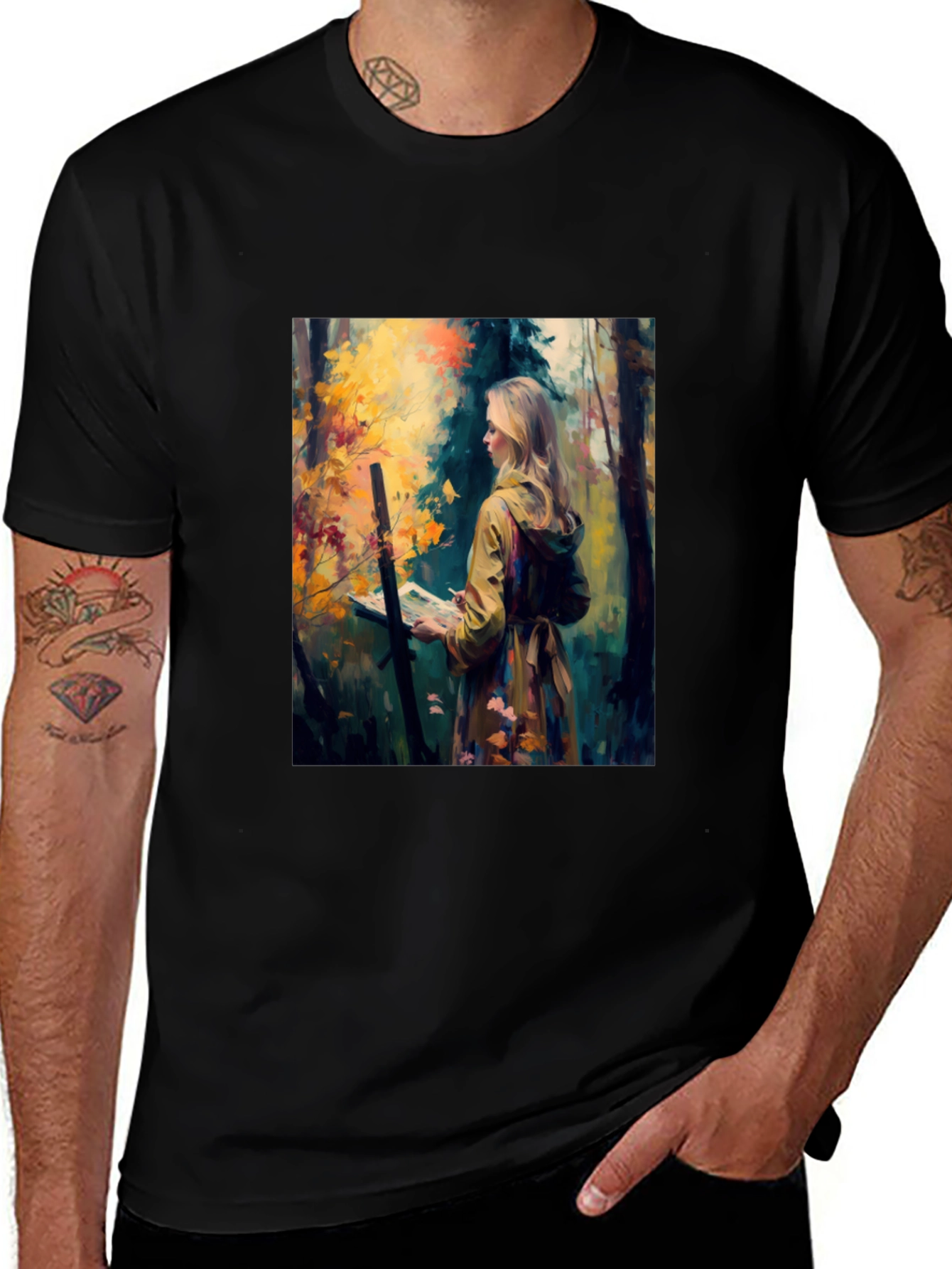 Black Artist in Woods Graphic Tee - Black main image