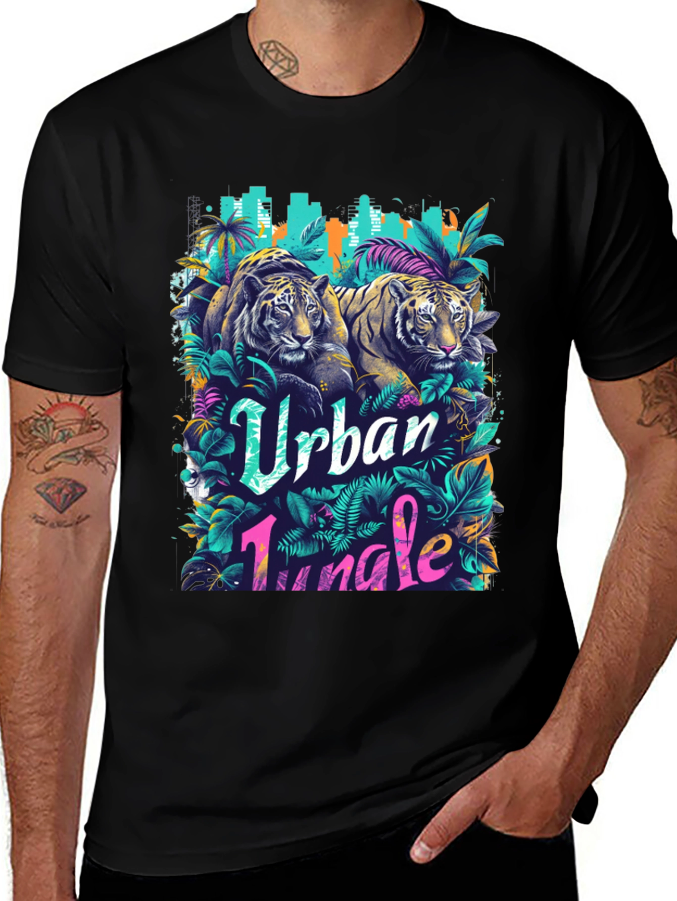 Variant 5 of Urban Jungle Tiger Graphic T-Shirt