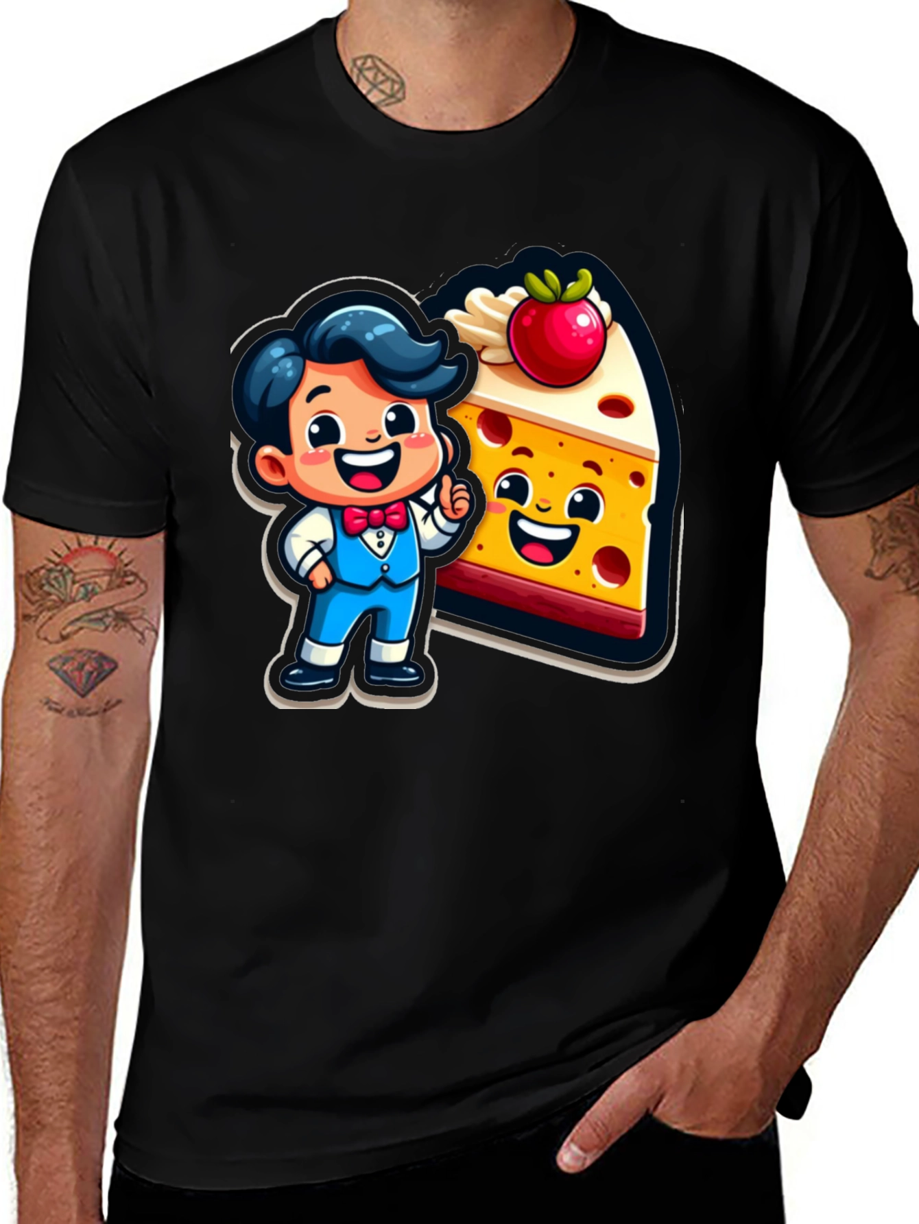 Variant 17 of Cartoon Character & Cake T-Shirt