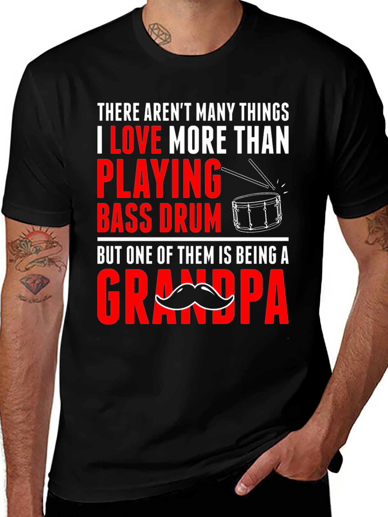 Variant 27 of Bass Drum Grandpa T-Shirt