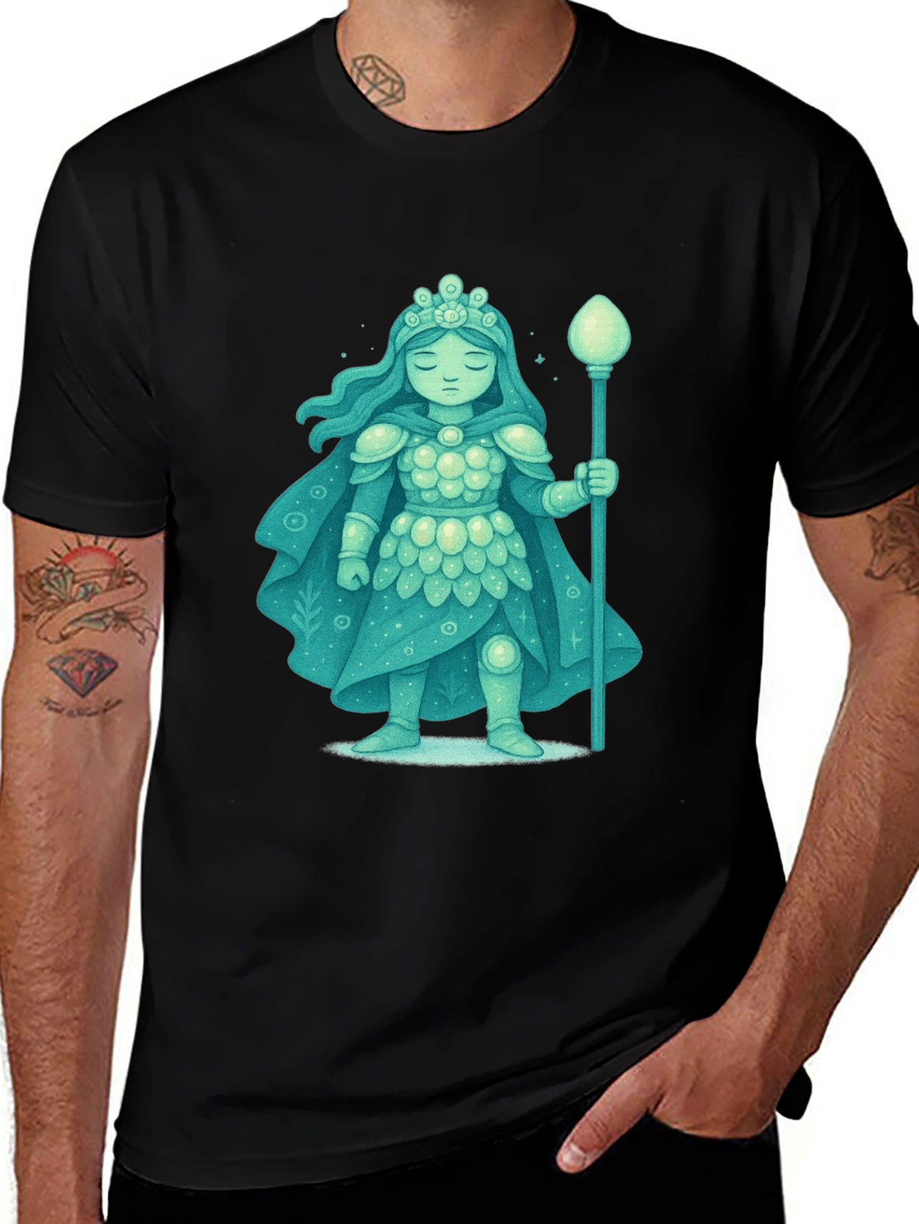 Variant 13 of Mystical Ice Queen Graphic Tee - Unique Fantasy Design