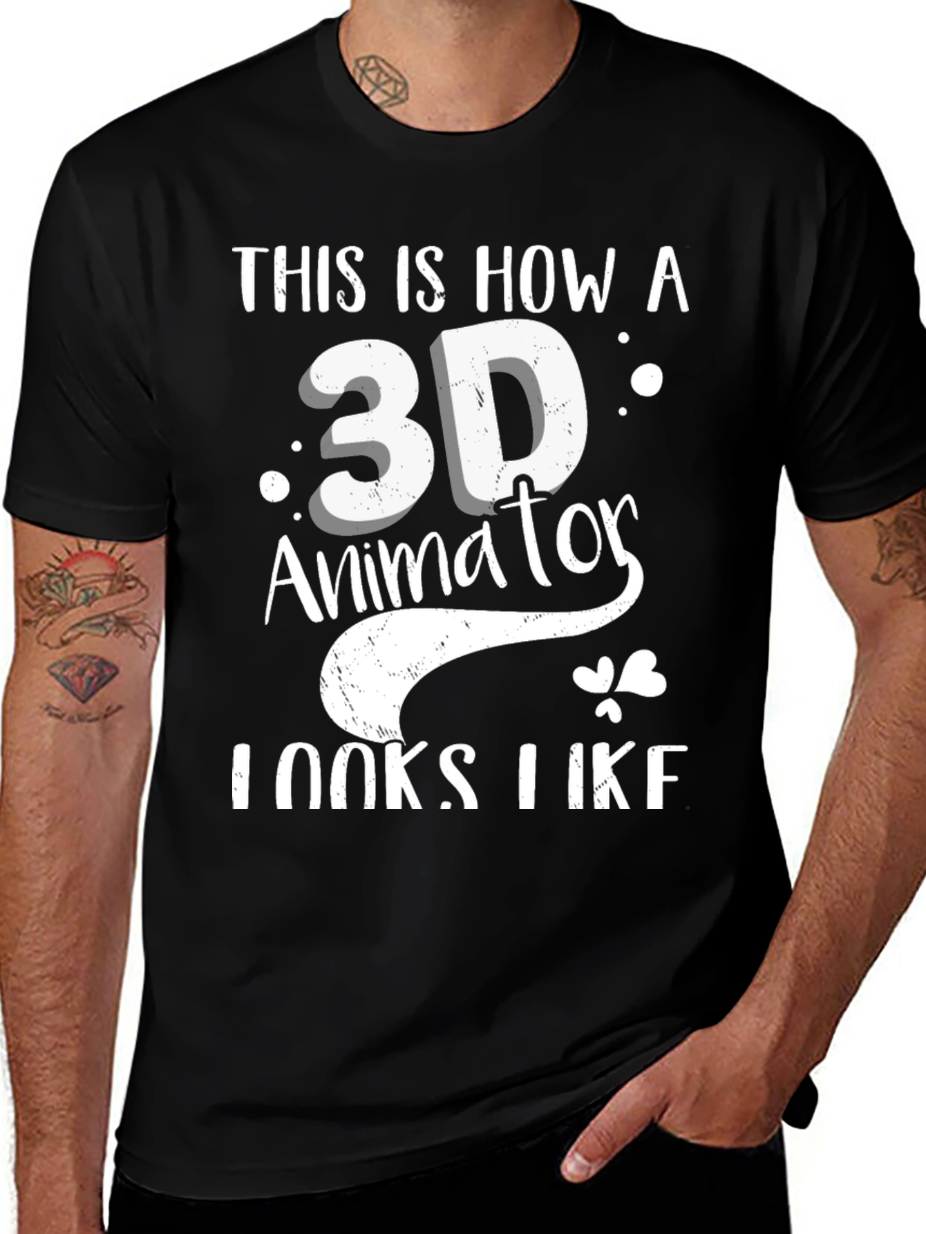3D Animator T-Shirt - Black Graphic Tee
