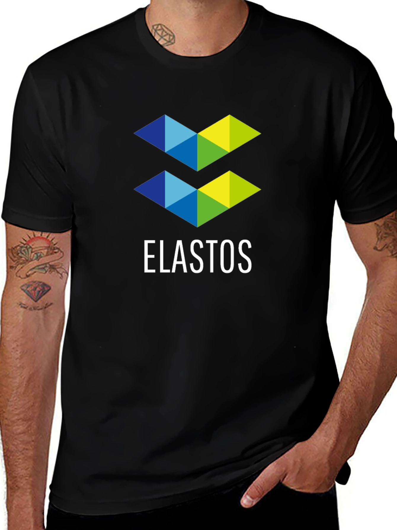 Variant 27 of Elastos Logo Graphic T-Shirt - Black Casual Tee