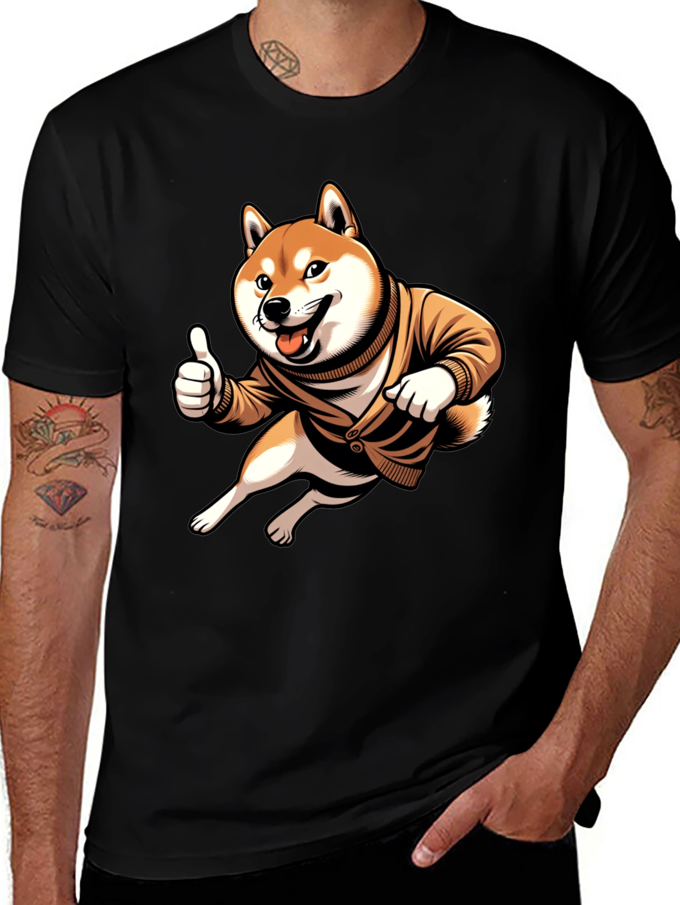 Variant 19 of Cool Shiba Inu Cartoon Graphic T-Shirt