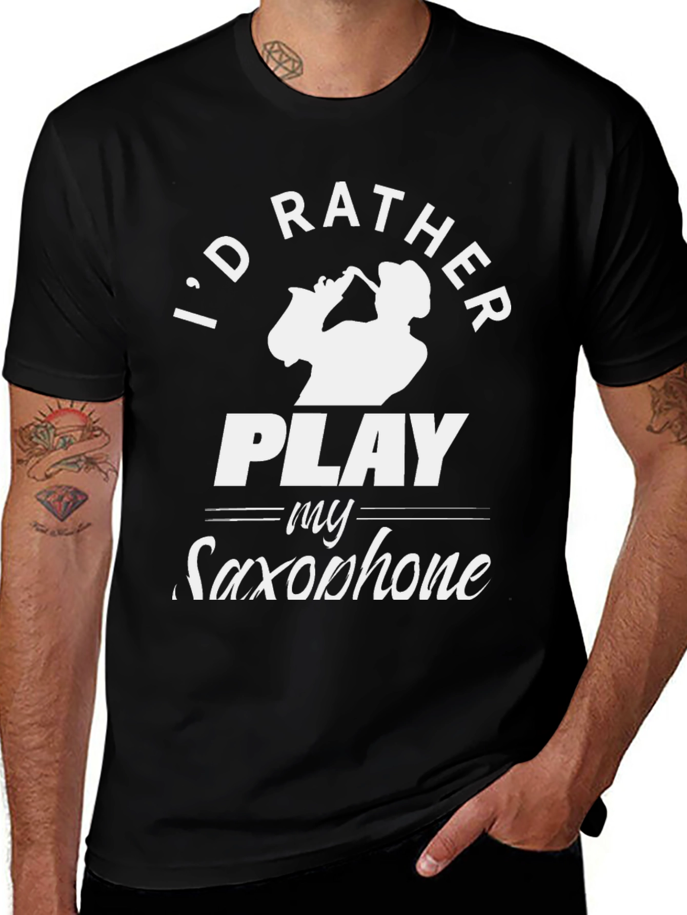 Variant 26 of I'd Rather Play My Saxophone T-Shirt