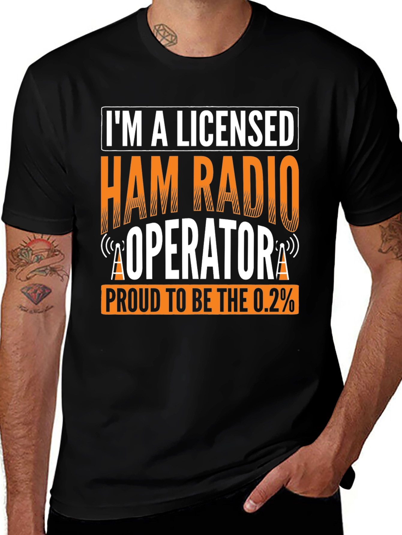 Licensed Ham Radio Operator T-Shirt - Proud 0.2% Amateur Radio