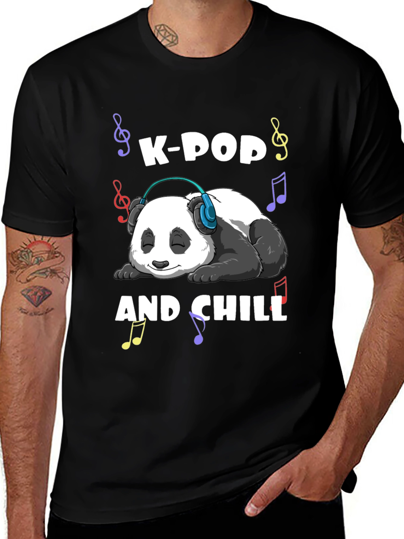 K-Pop and Chill Panda T-Shirt