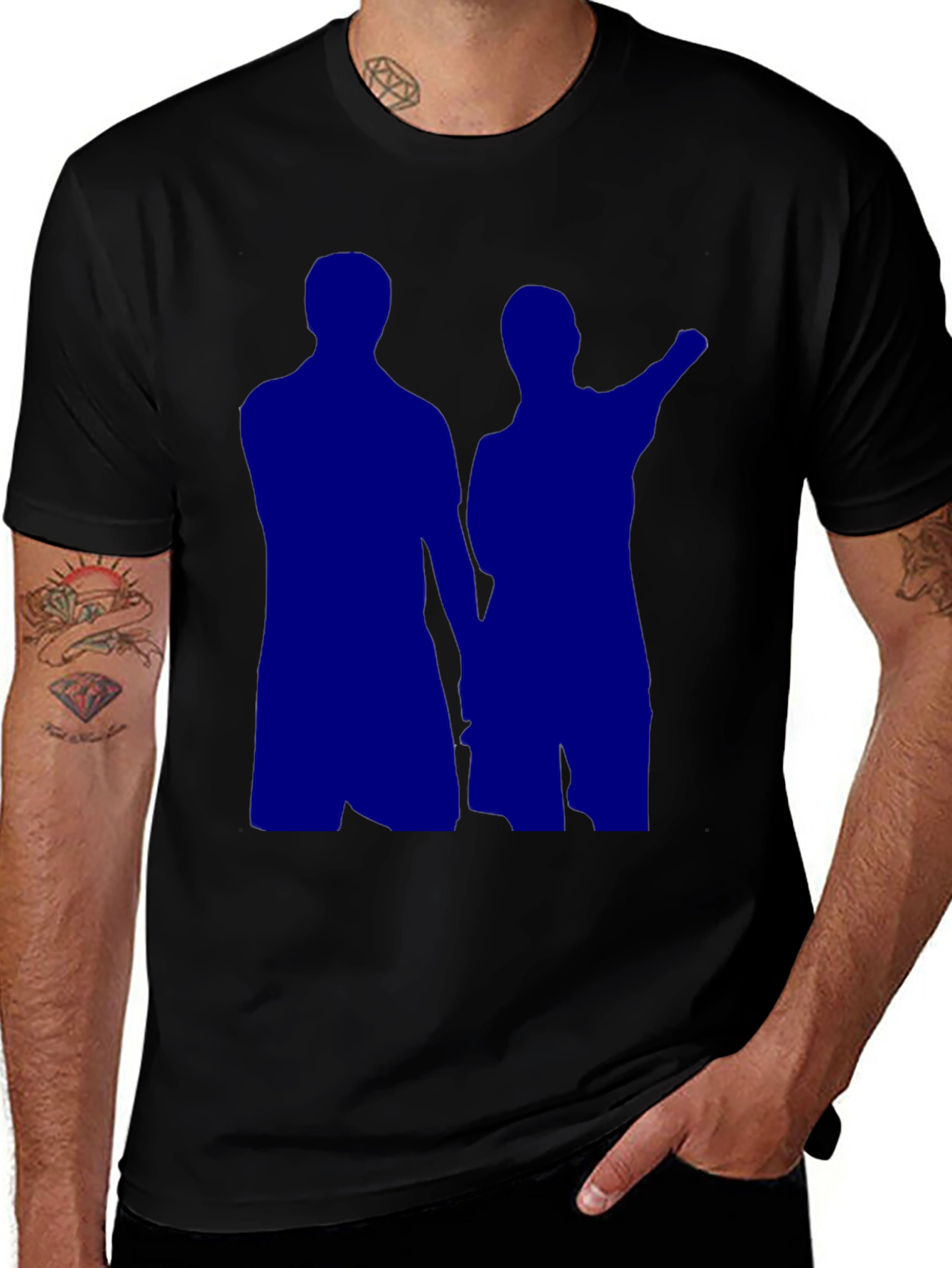 Variant 20 of Silhouette Couple Graphic Tee - Stylish Black T-Shirt