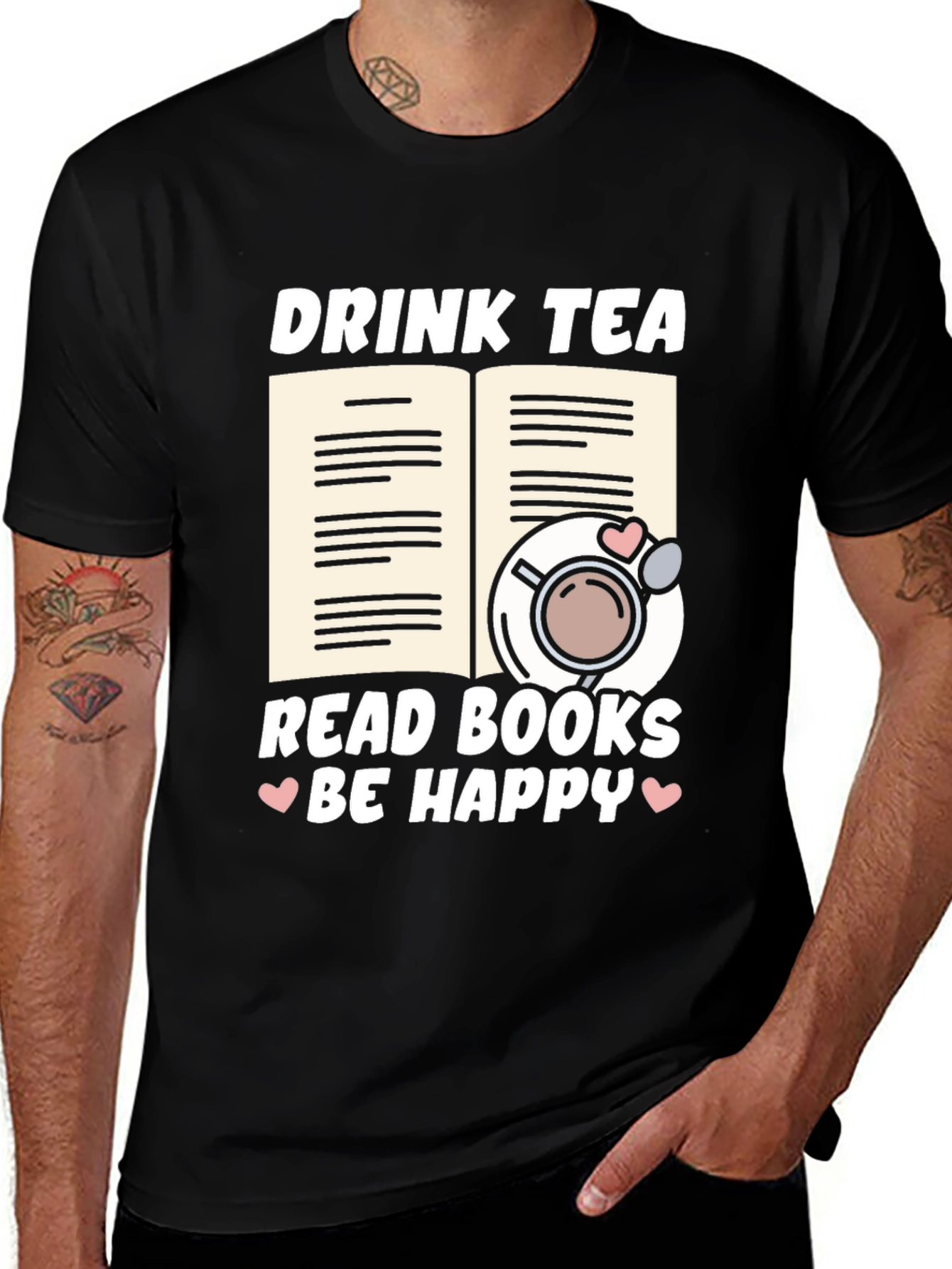 Variant 23 of Drink Tea Read Books T-Shirt