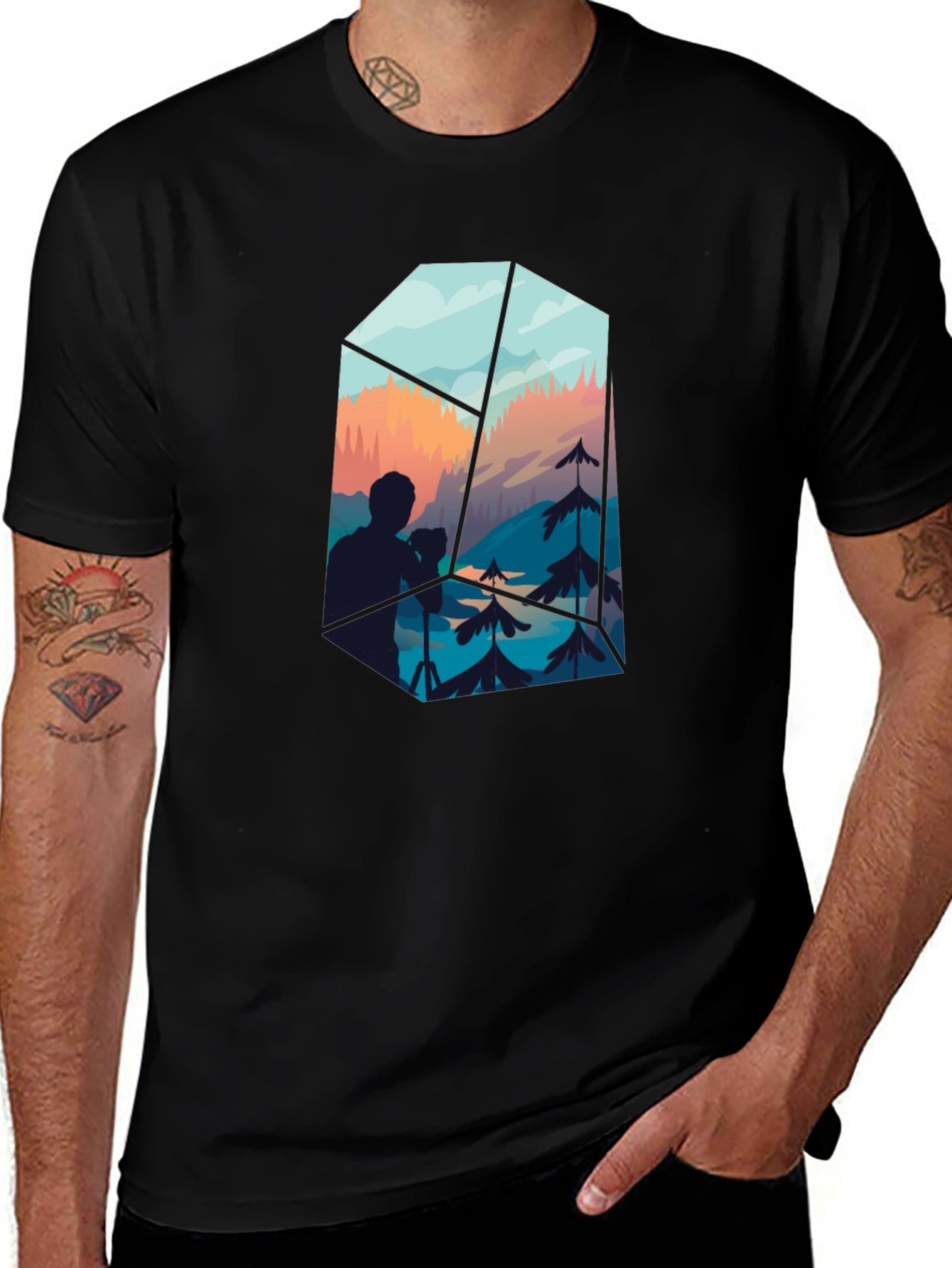 Variant 28 of Nature Photographer Graphic Tee - Black