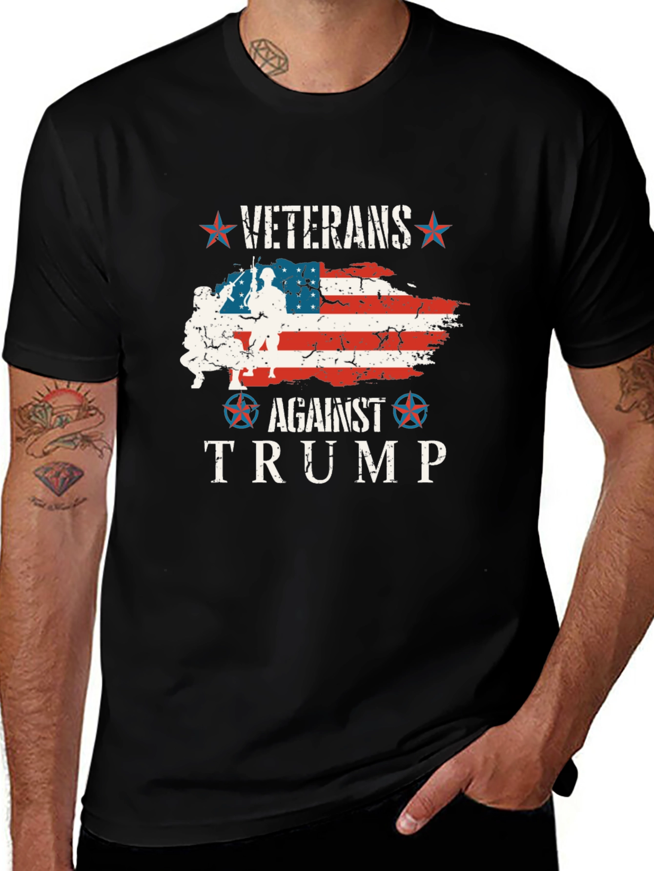 Variant 11 of Veterans Against Trump Graphic Tee
