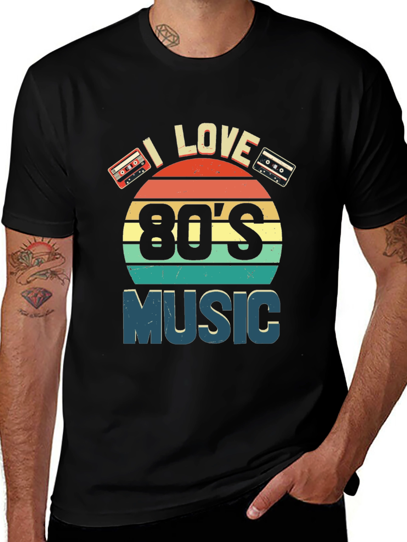Variant 2 of I Love 80's Music Retro Cassette T-Shirt