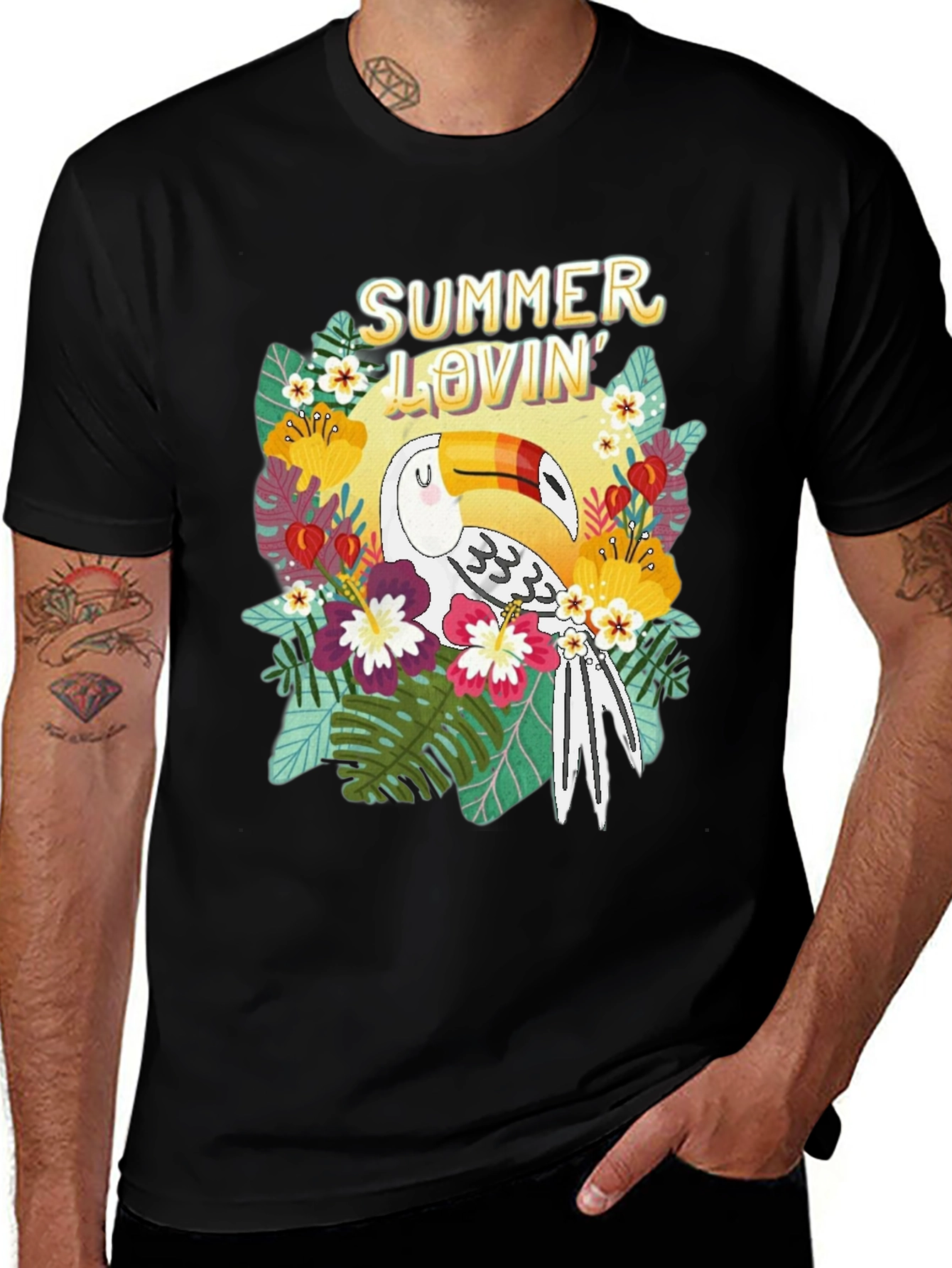 Summer Lovin' Toucan Graphic T-Shirt