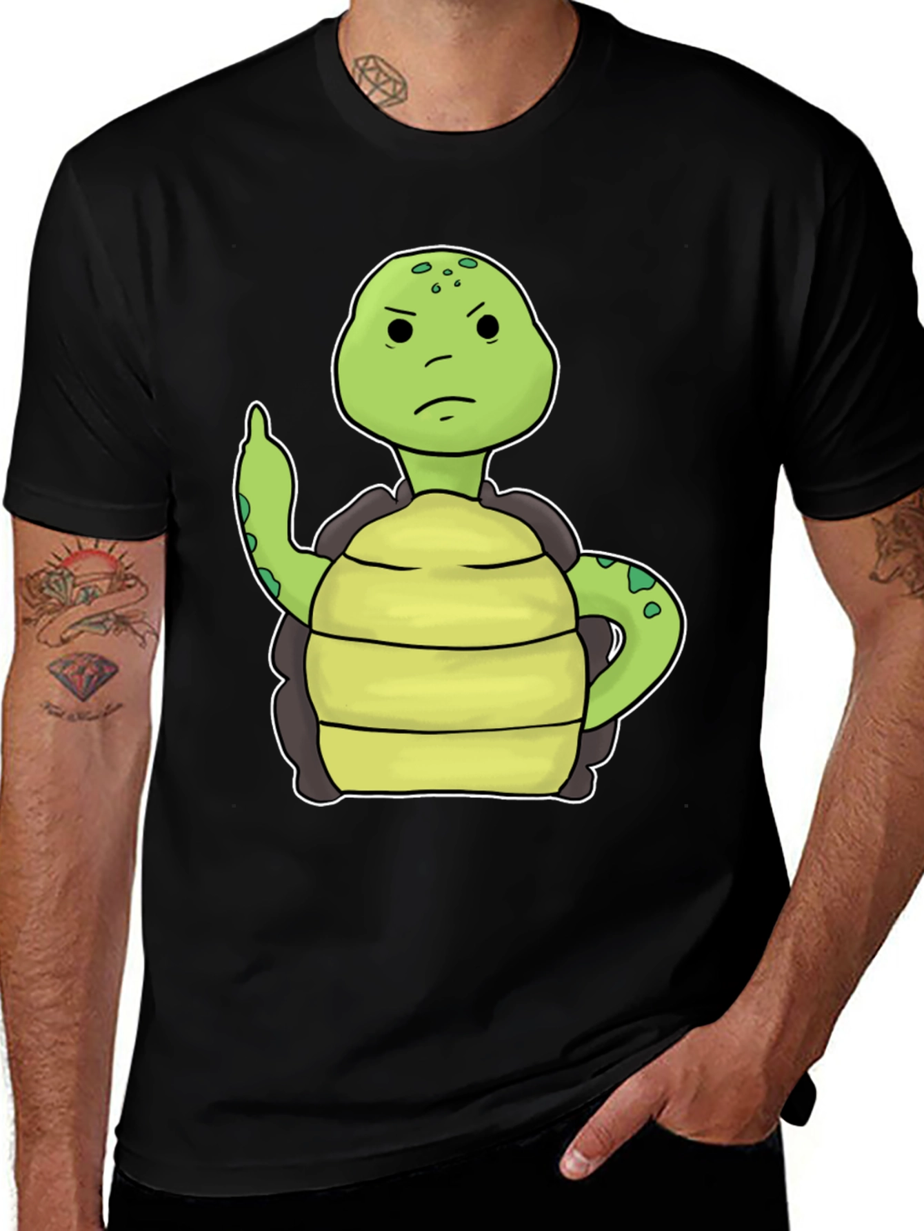 Variant 18 of Grumpy Turtle T-Shirt Funny Graphic Tee