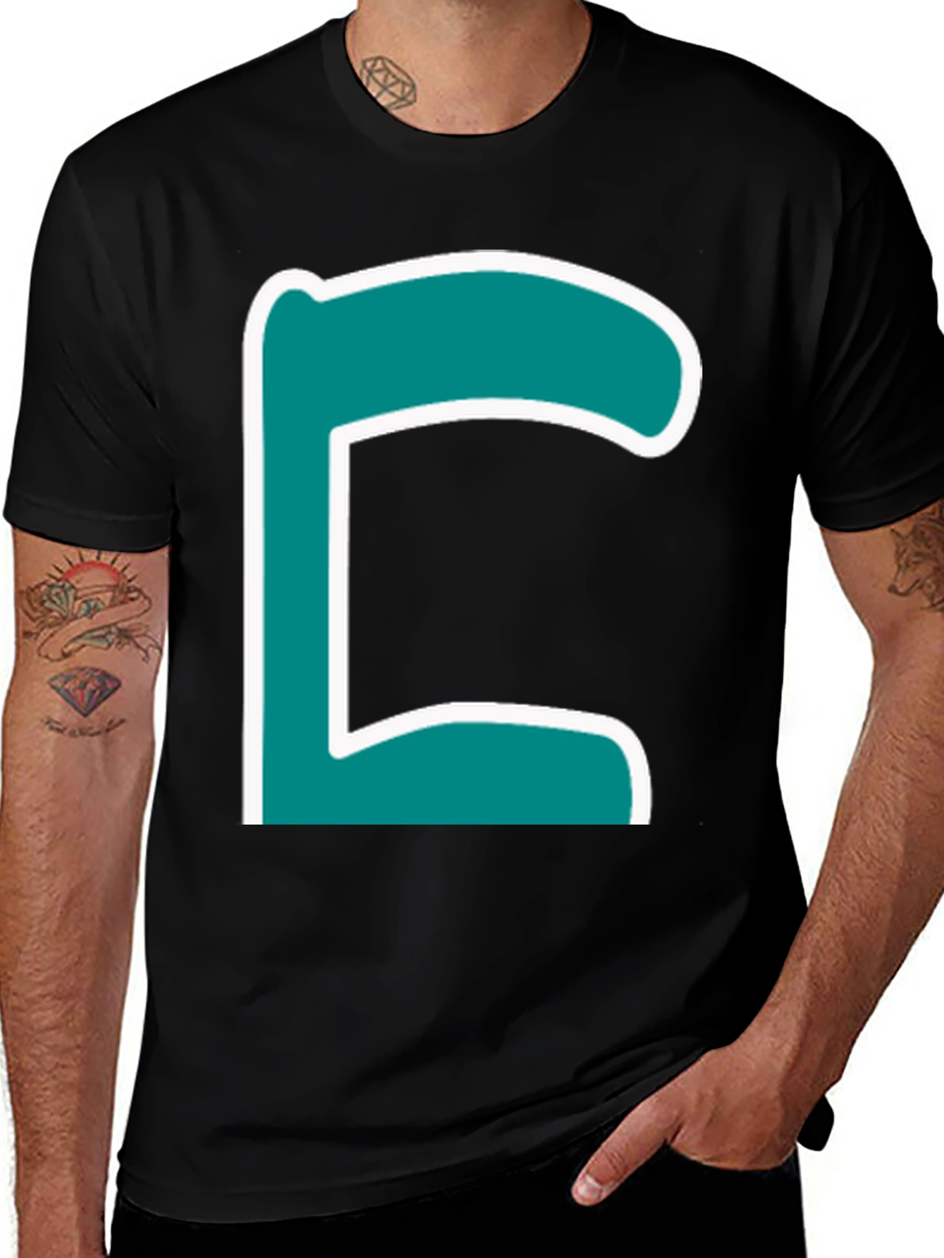Letter C Graphic T-Shirt - Trendy Casual Tee