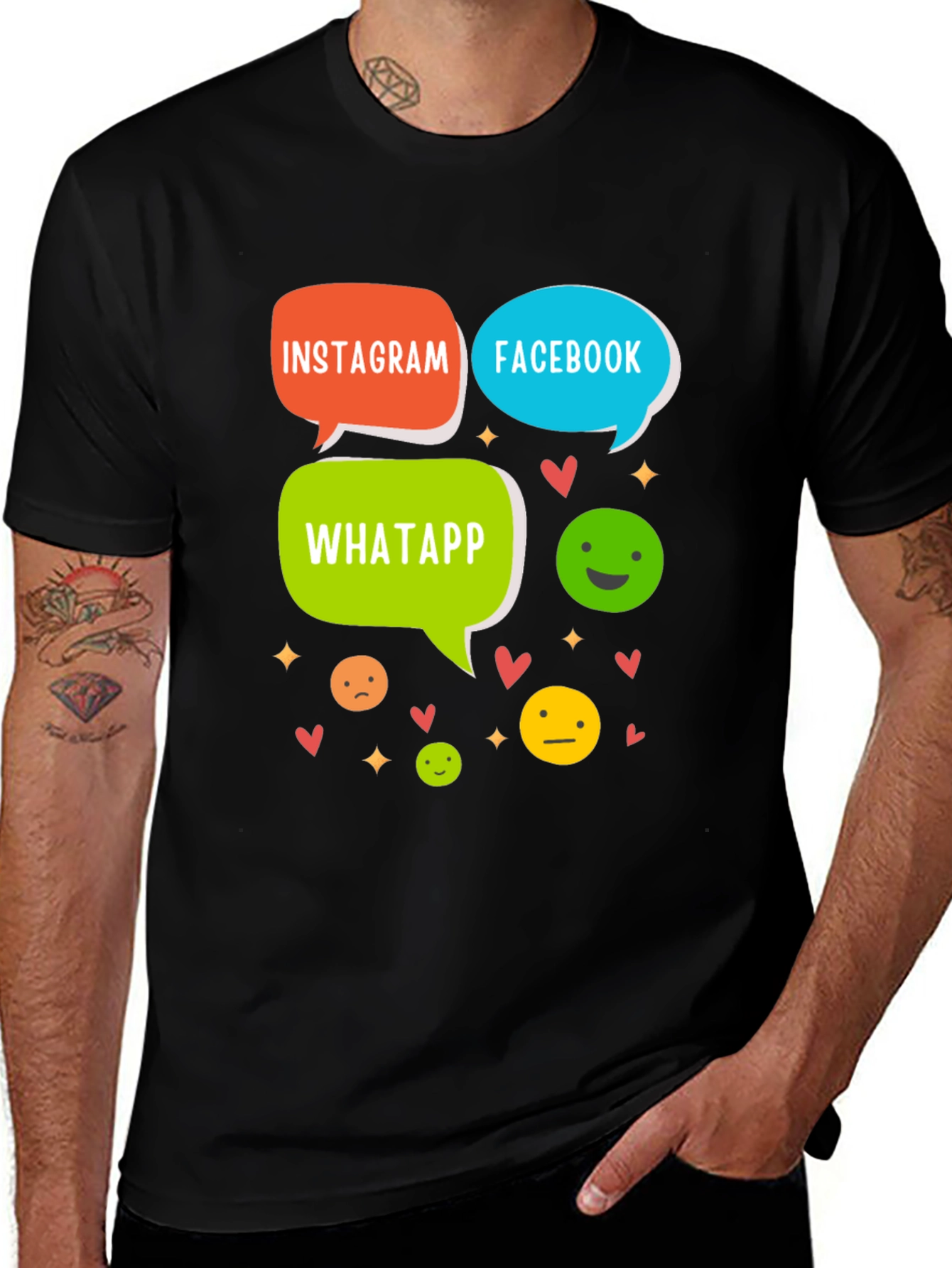 Variant 26 of Social Media T-Shirt - Insta, FB, Whatsapp