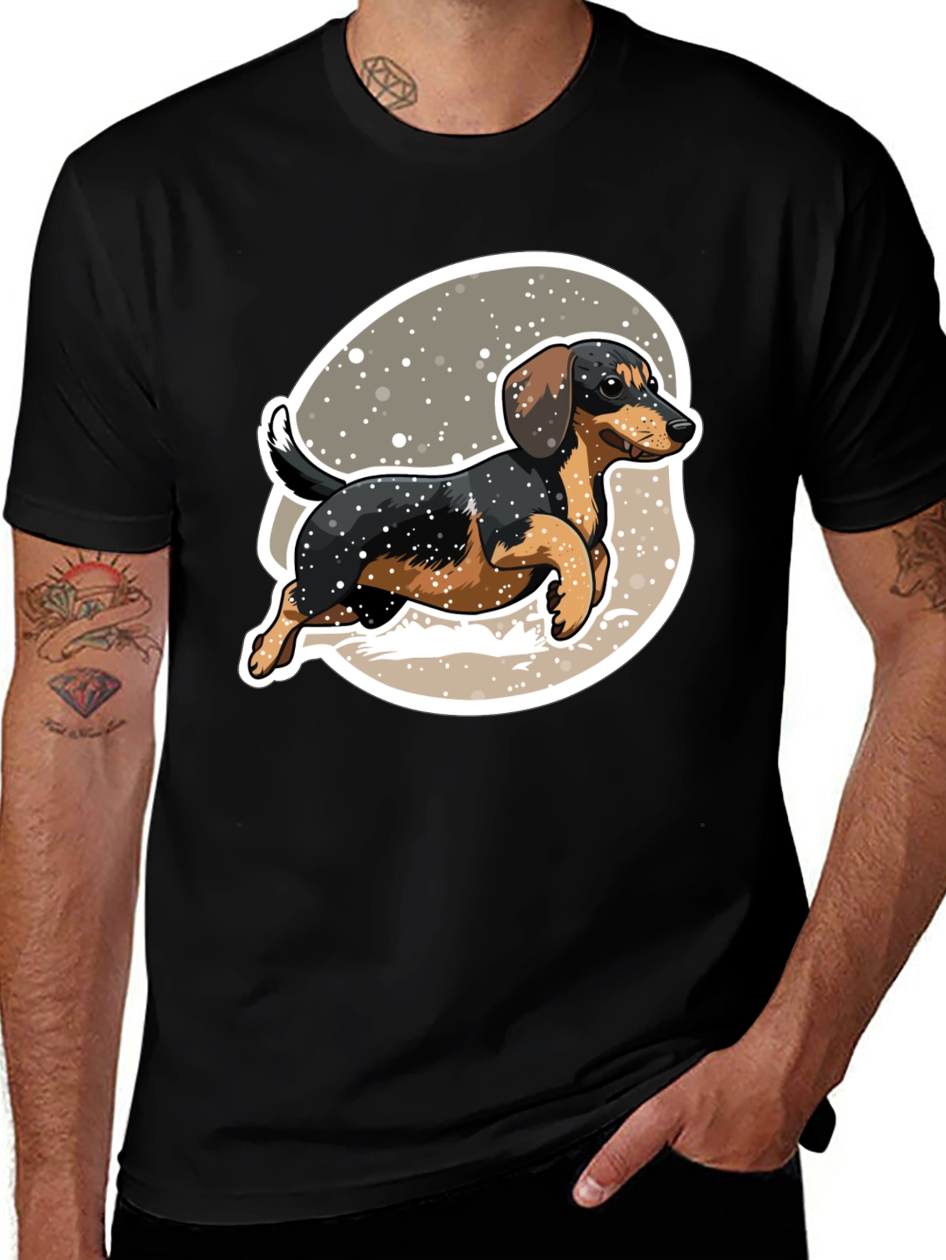 Dachshund Dog Graphic Tee, Fun Pet Lover Shirt