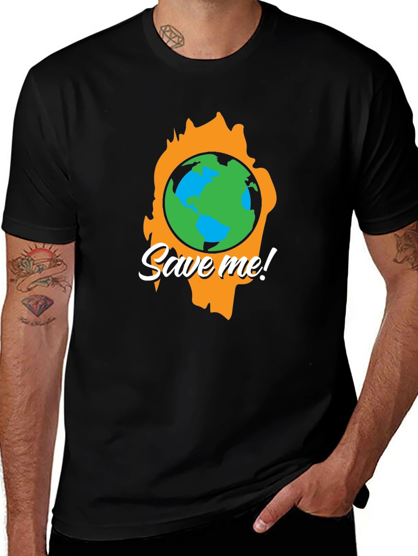 Save Me Planet Earth T-Shirt - Global Warming Awareness Tee