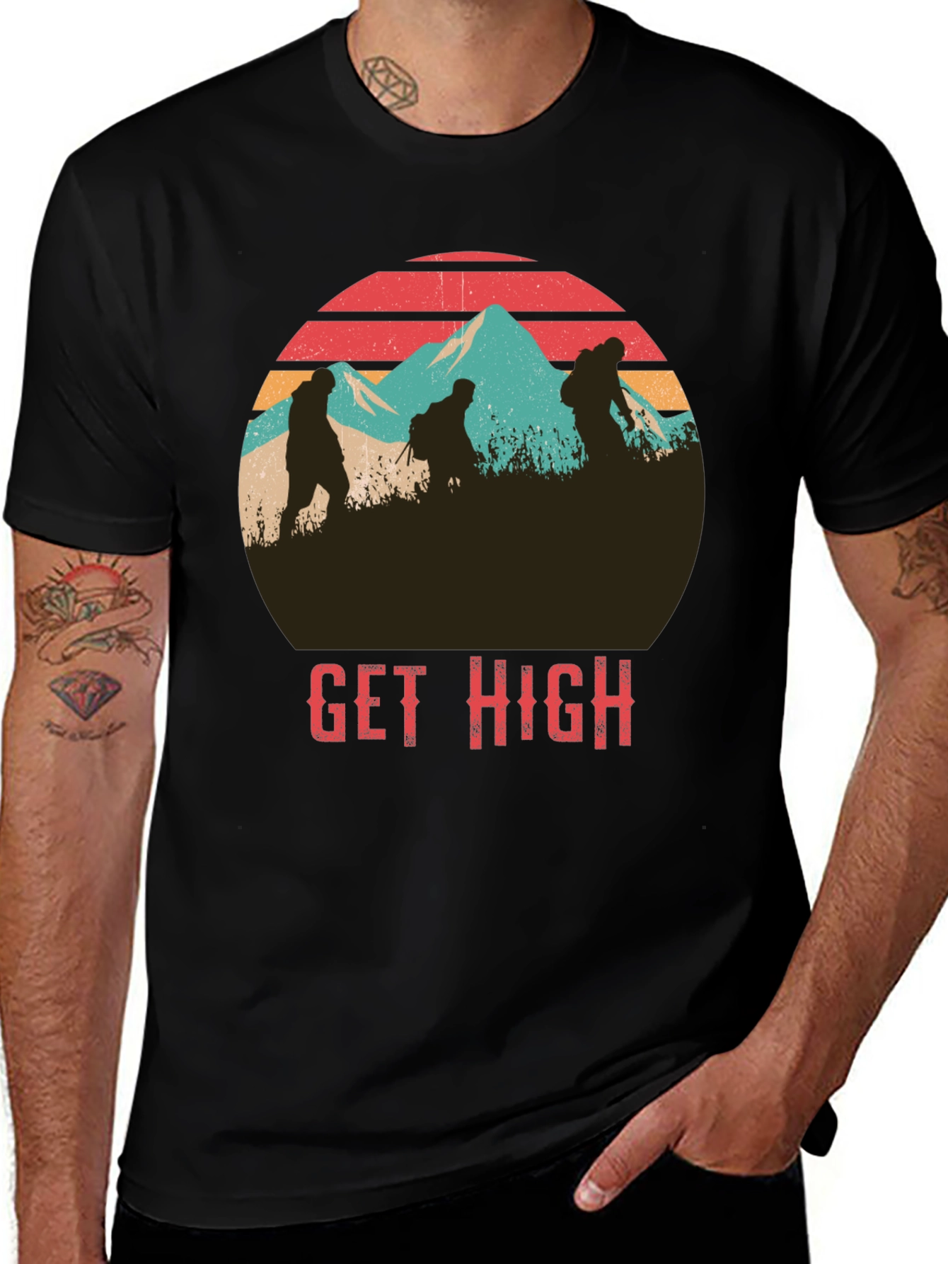 Variant 17 of Get High Hiking Graphic T-Shirt