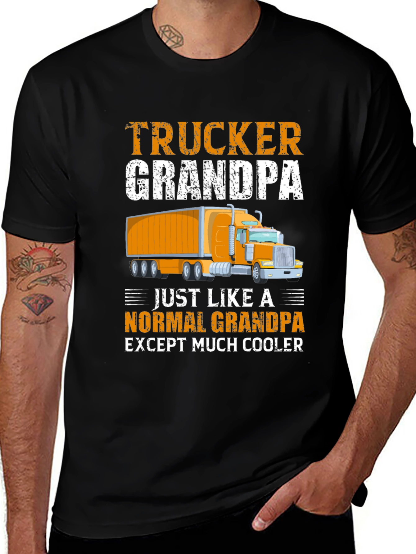 Trucker Grandpa T-Shirt - Cool Grandpa Tee