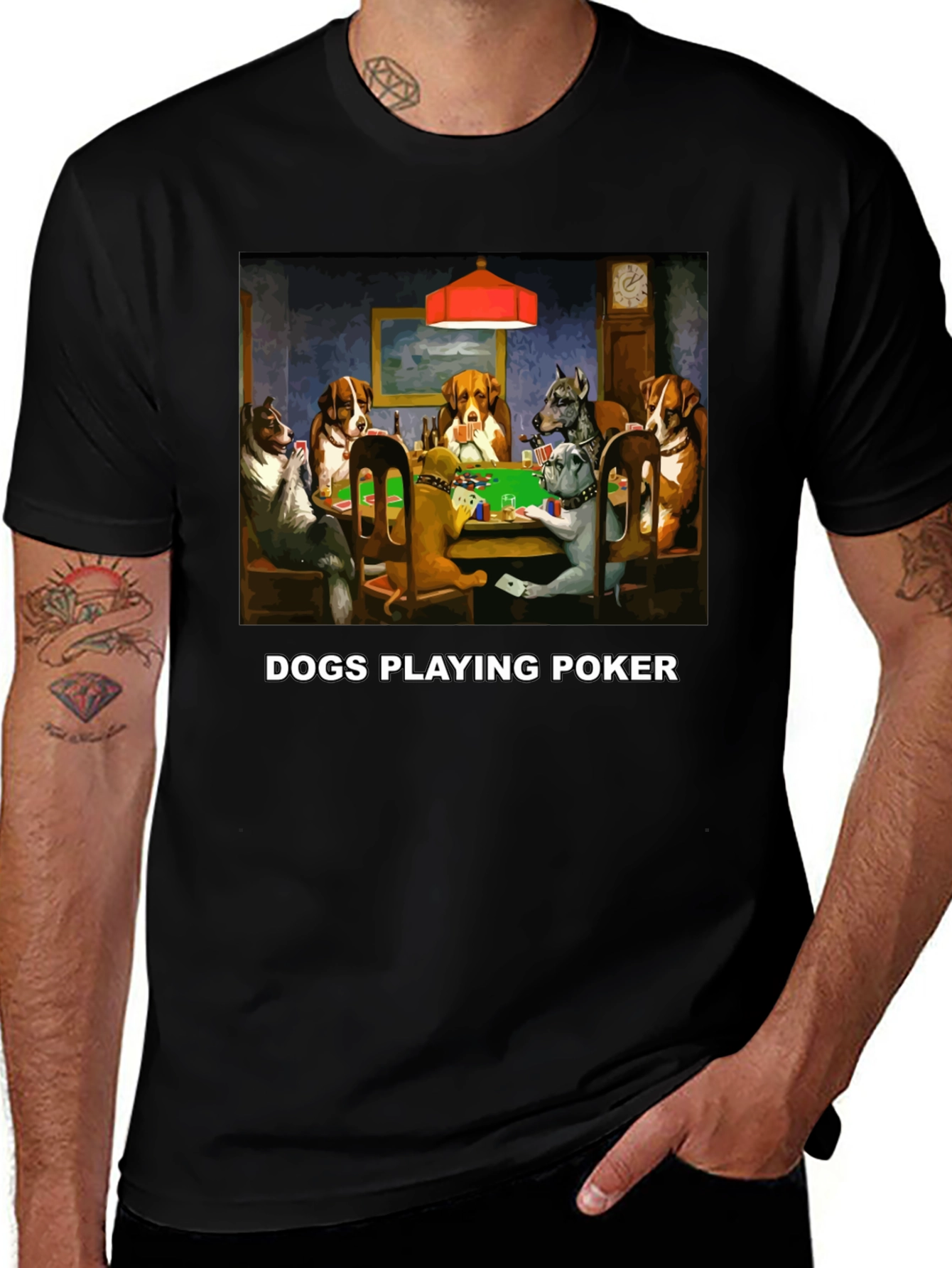 Variant 20 of Dogs Playing Poker Graphic Tee - Funny Animal Print