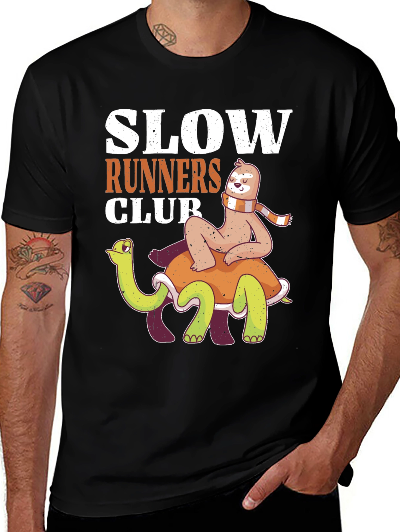 Variant 14 of Slow Runners Club Sloth and Turtle T-Shirt