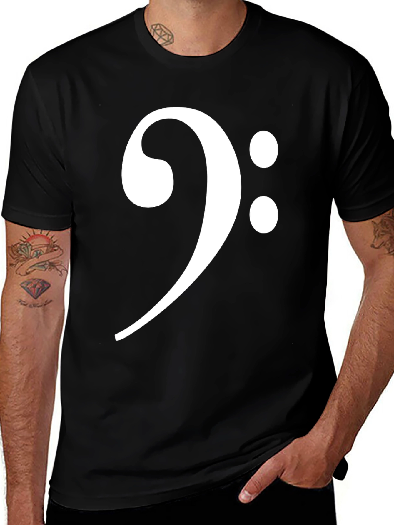 Bass Clef Graphic Tee - Musical T-Shirt