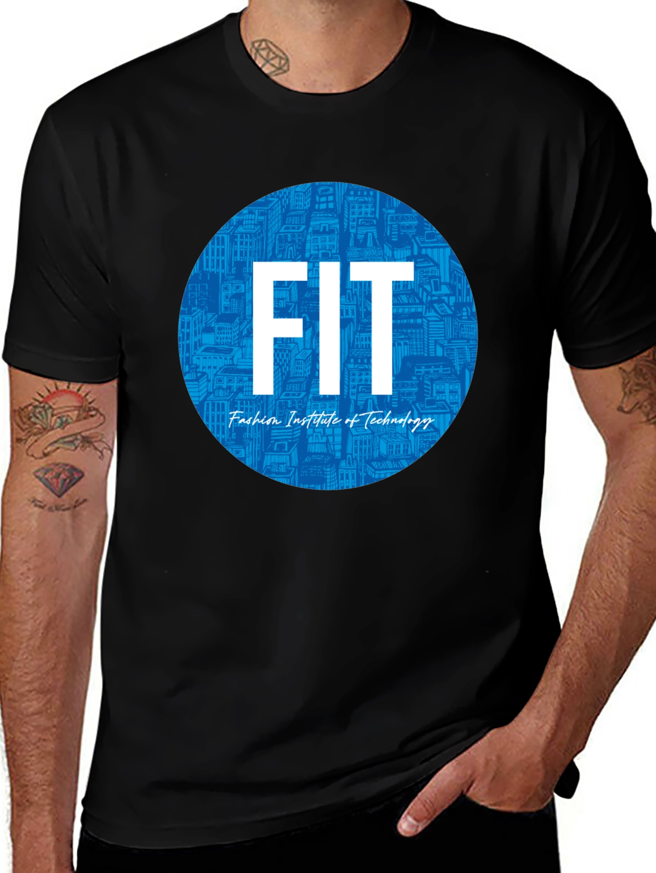 FIT Fashion Institute Tee - Black Cotton Blend